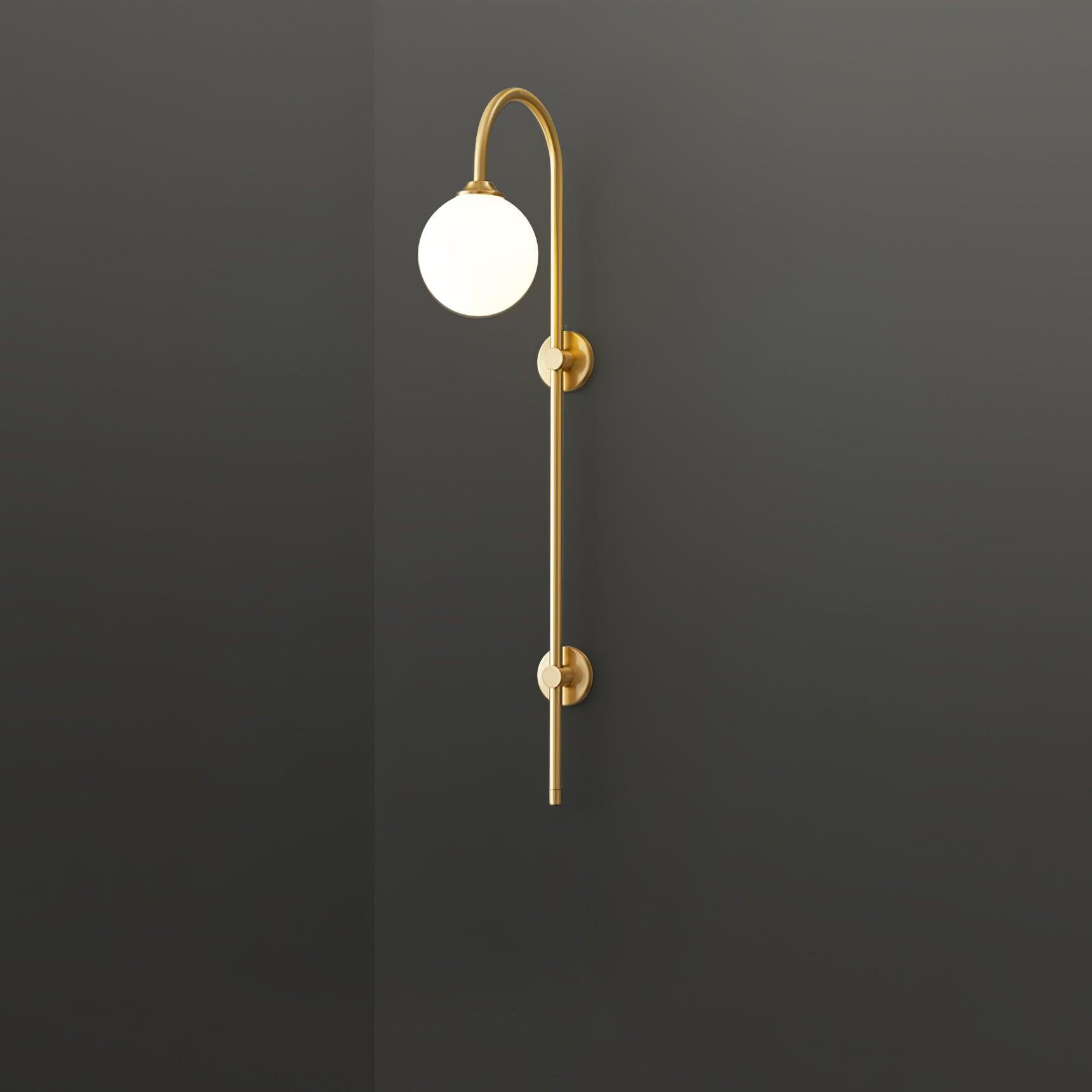 Nyvaris Modern Minimalist Globe Brass Glass Sconce Wall lamp - Letslighting