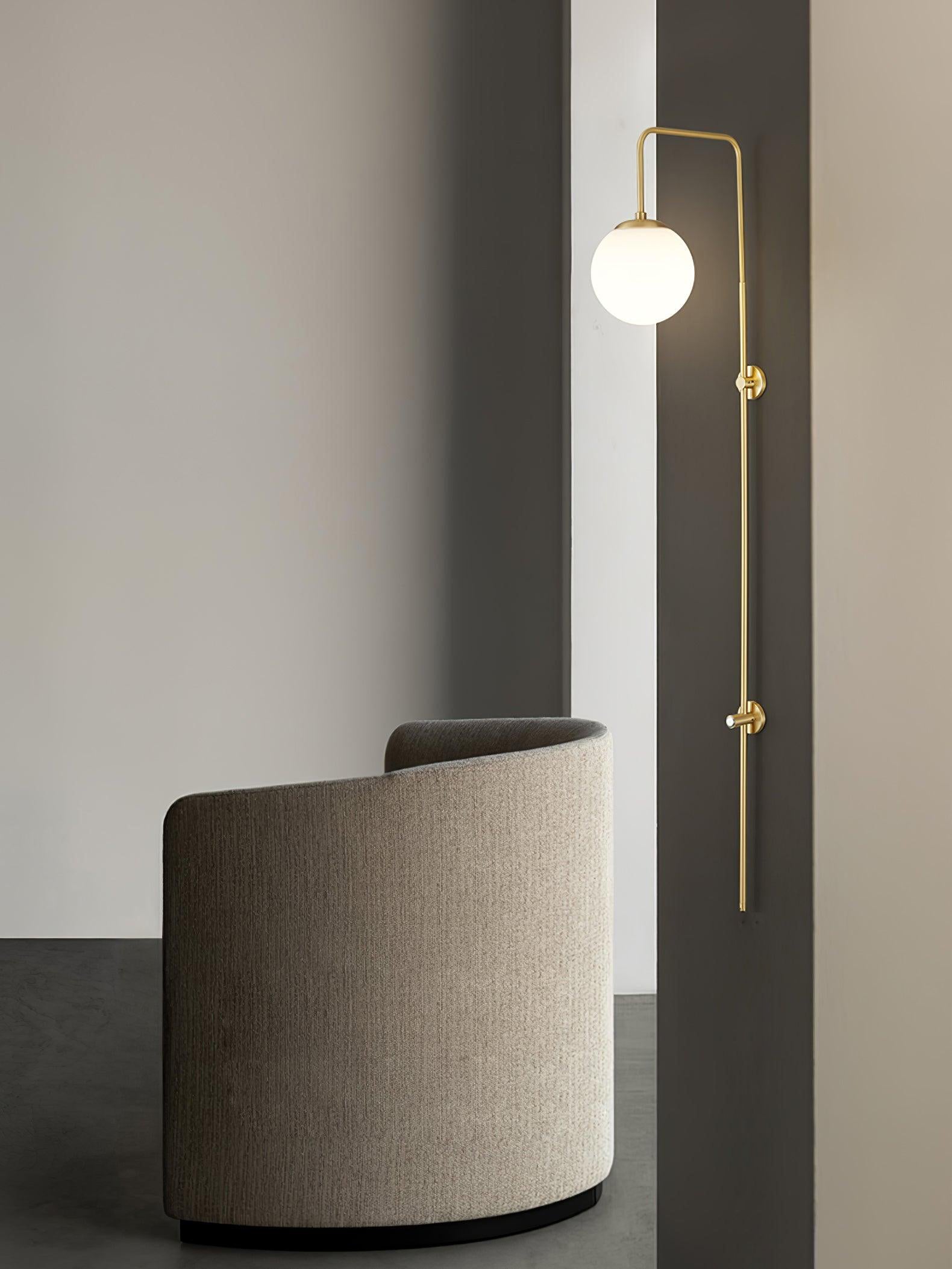 Nyvaris Modern Minimalist Globe Brass Glass Sconce Wall lamp - Letslighting