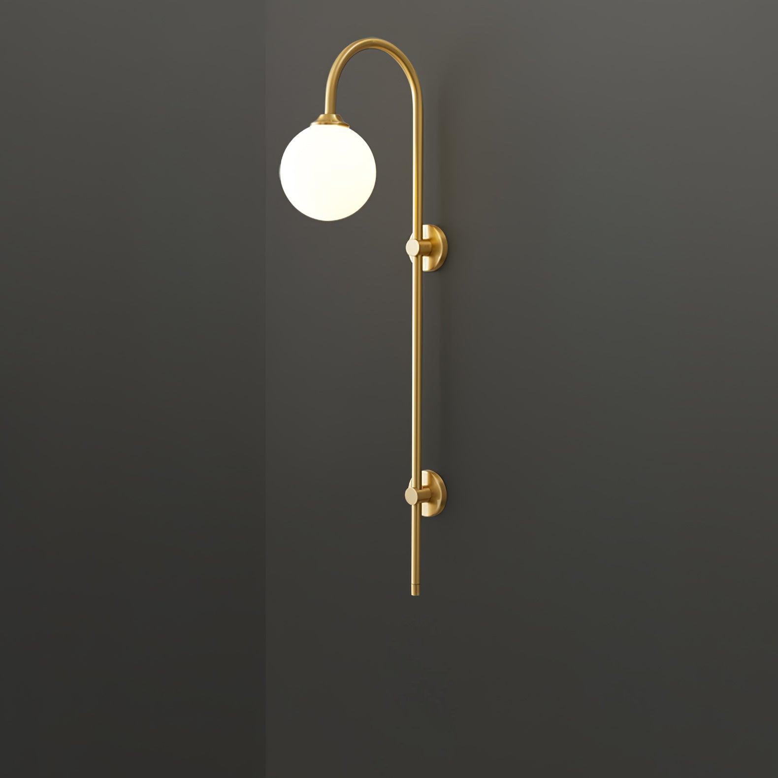 Nyvaris Modern Minimalist Globe Brass Glass Sconce Wall lamp - Letslighting