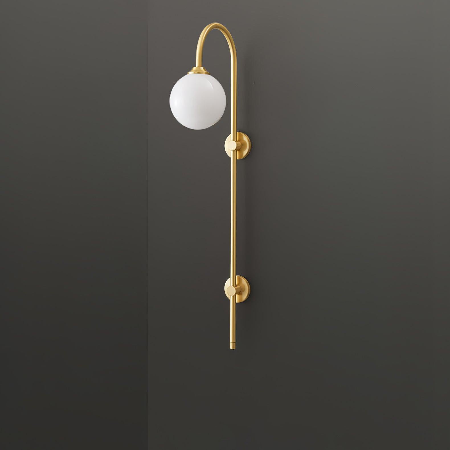 Nyvaris Modern Minimalist Globe Brass Glass Sconce Wall lamp - Letslighting