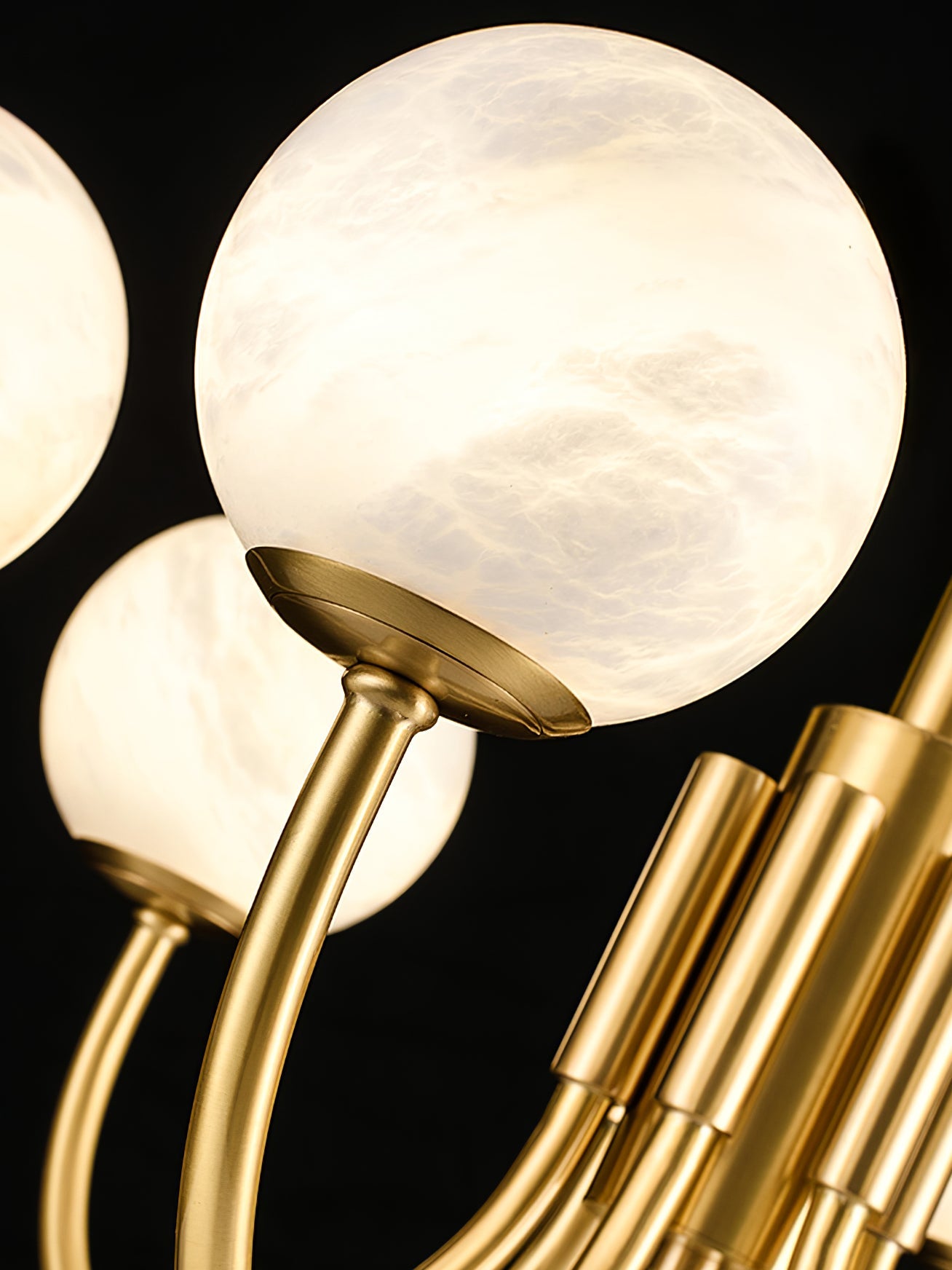 Round Wall Lamp Alabaster Plug-In Trio - Letslighting