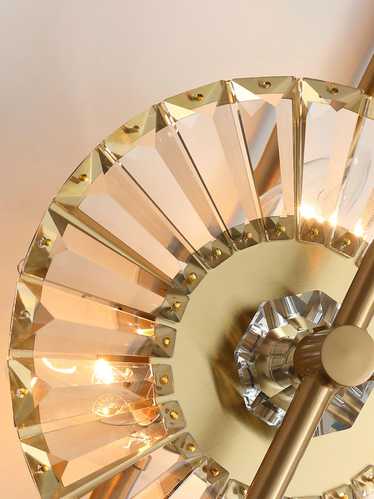 Cilirel Postmodern Luxury Gear Gold Crystal Wall Light - Letslighting