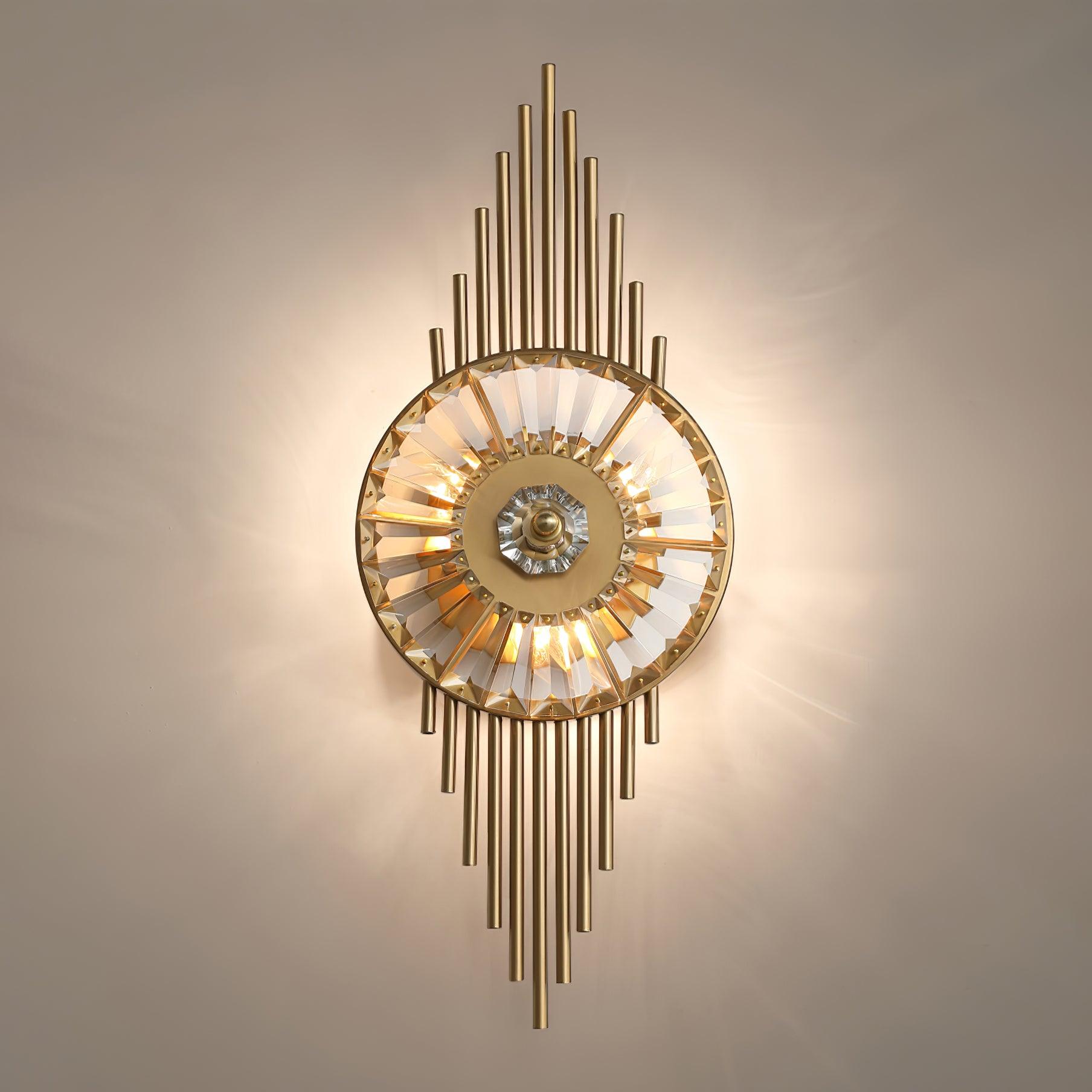 Cilirel Postmodern Luxury Gear Gold Crystal Wall Light - Letslighting