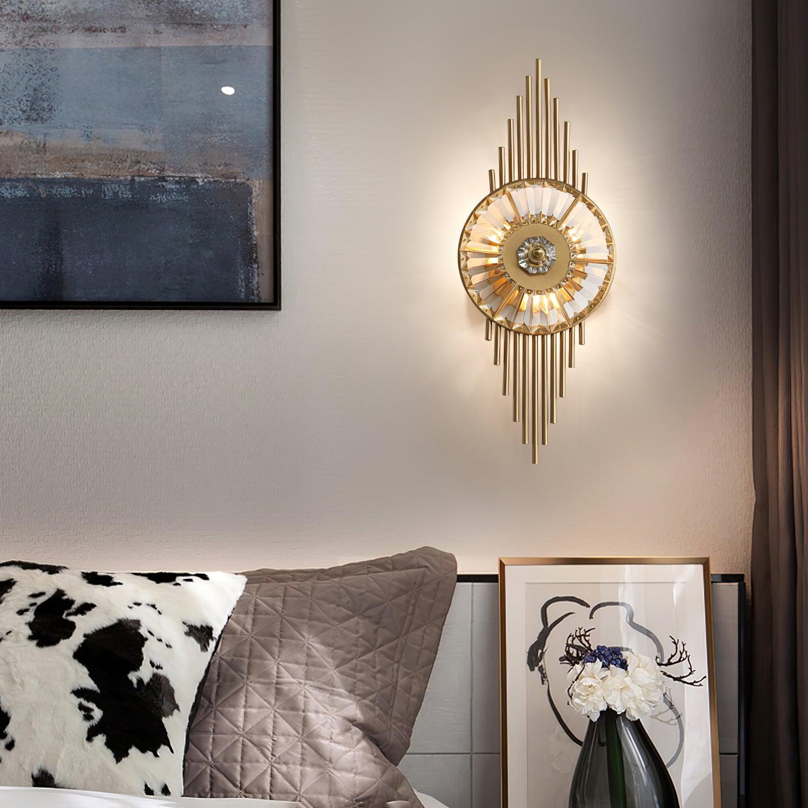 Cilirel Postmodern Luxury Gear Gold Crystal Wall Light - Letslighting