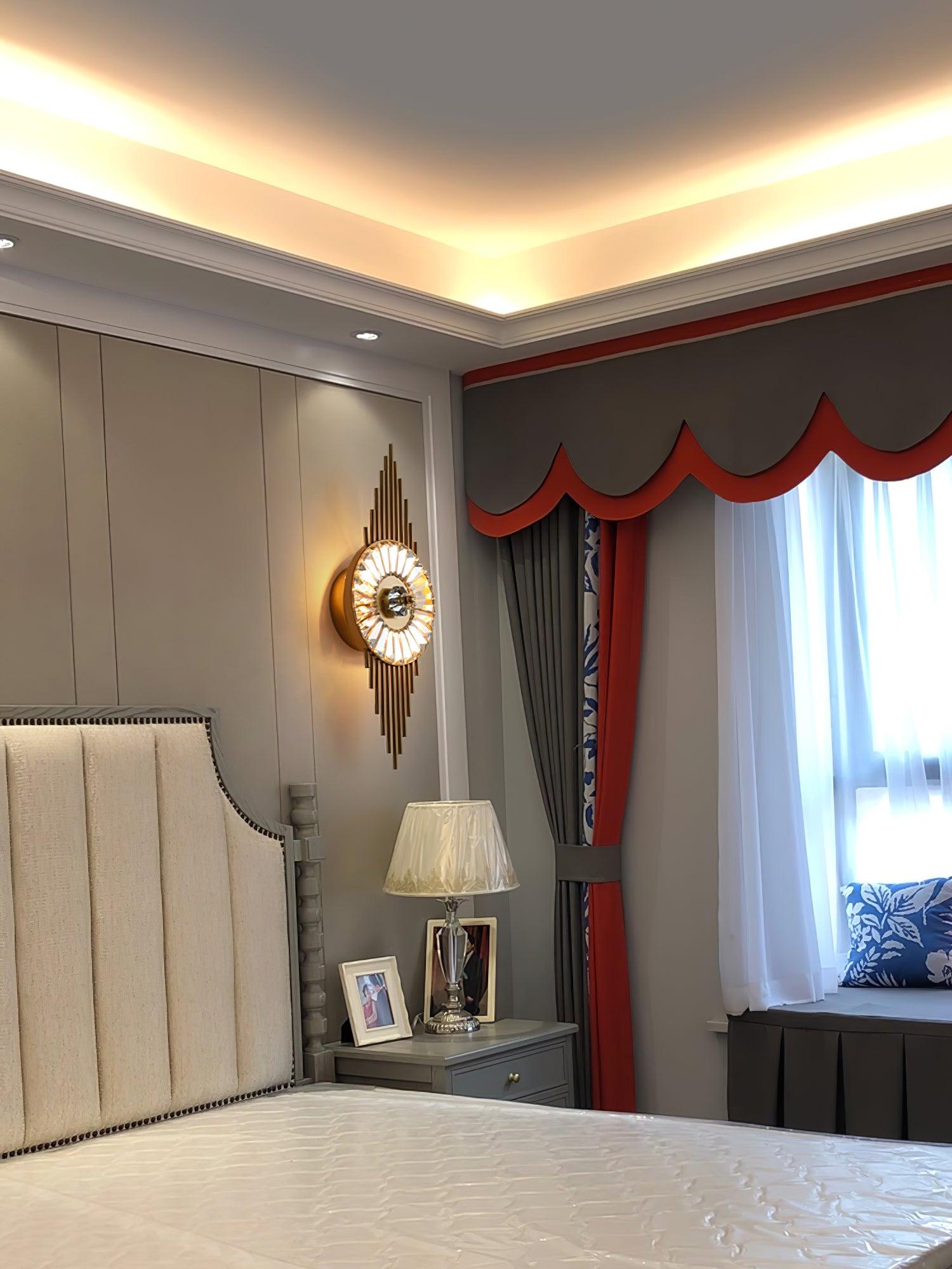 Cilirel Postmodern Luxury Gear Gold Crystal Wall Light - Letslighting