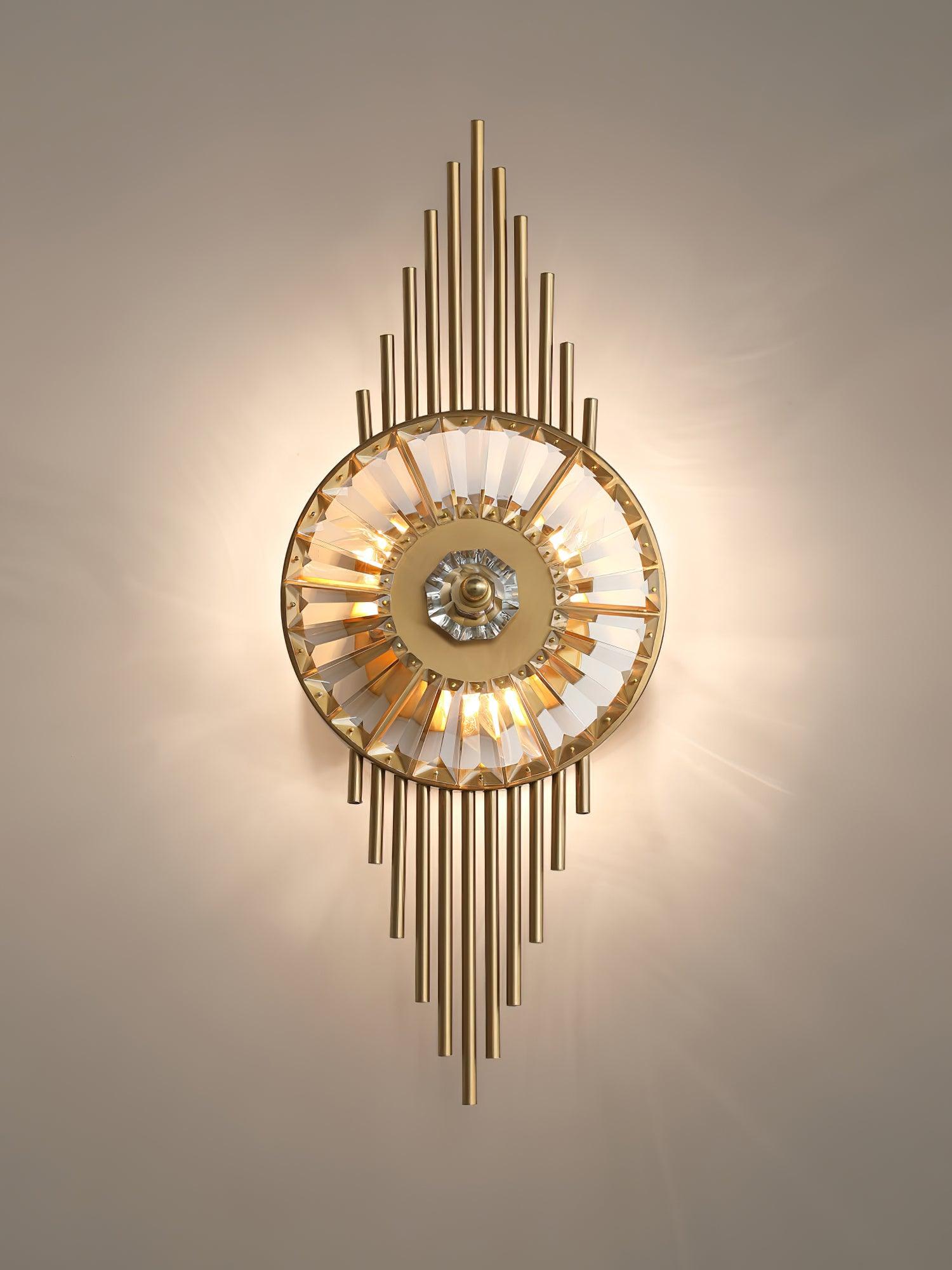 Cilirel Postmodern Luxury Gear Gold Crystal Wall Light - Letslighting