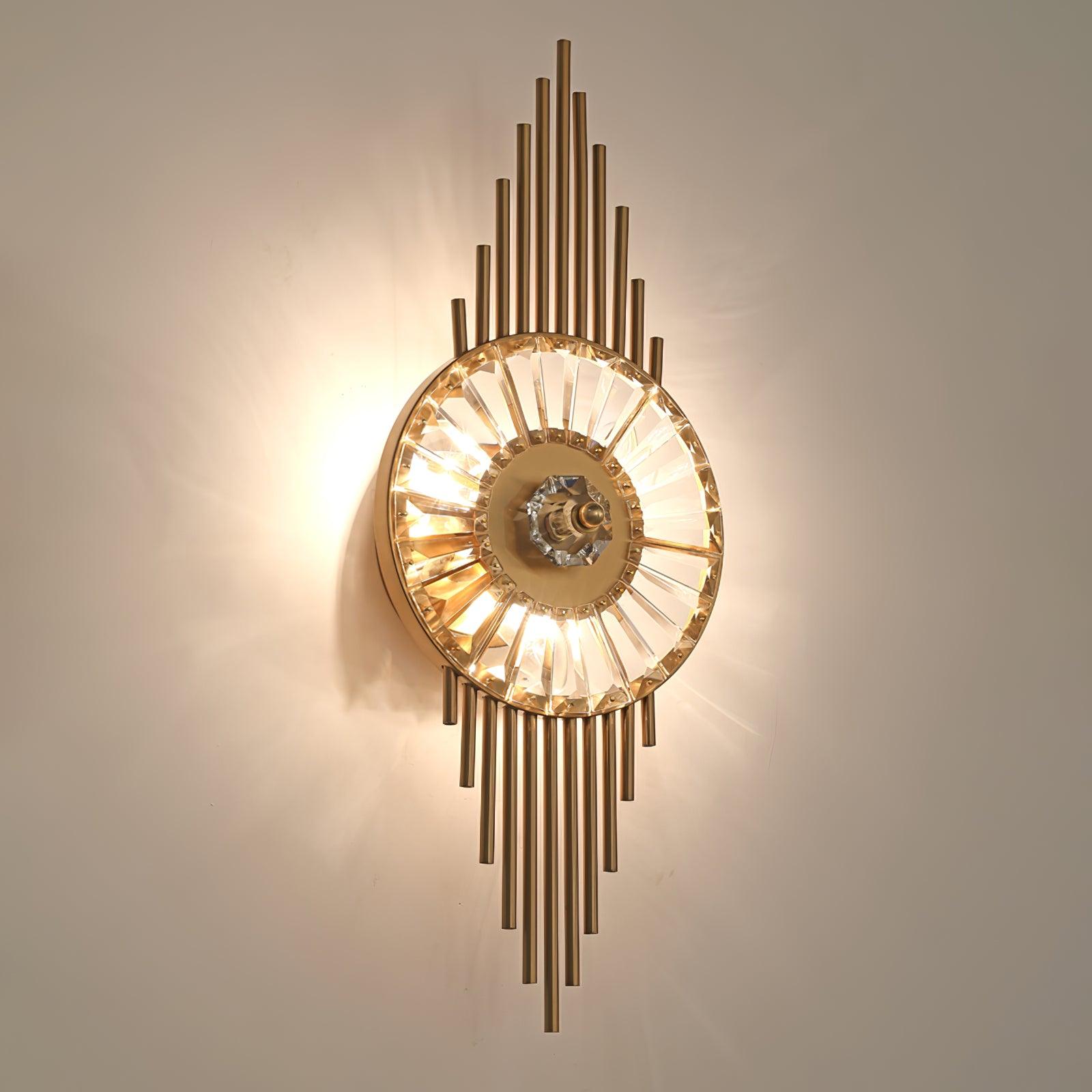 Cilirel Postmodern Luxury Gear Gold Crystal Wall Light - Letslighting