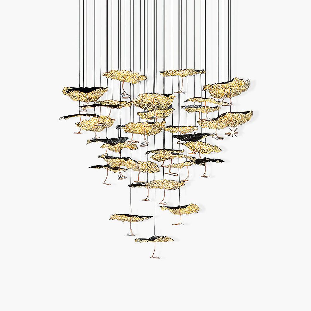 Aureate Cloud Brass Cluster Chandelier - Letslighting