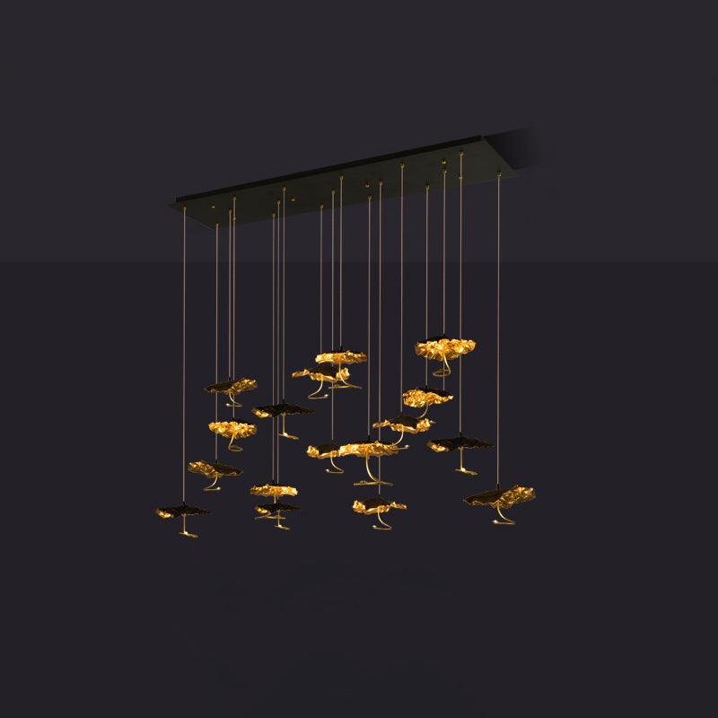 Aureate Cloud Brass Cluster Chandelier - Letslighting