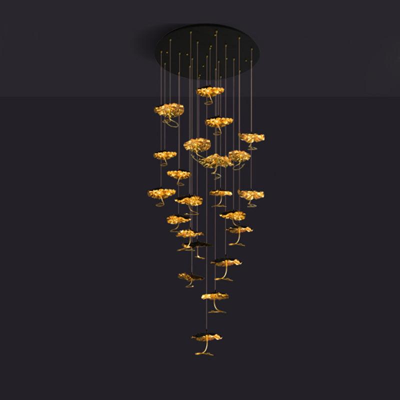 Aureate Cloud Brass Cluster Chandelier - Letslighting