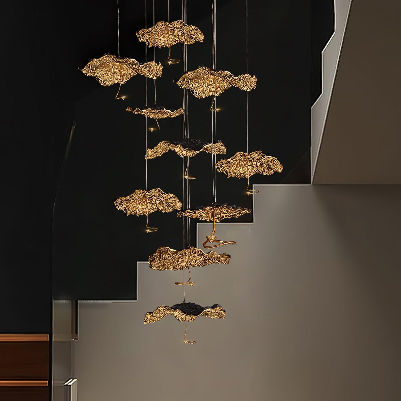 Aureate Cloud Brass Cluster Chandelier - Letslighting