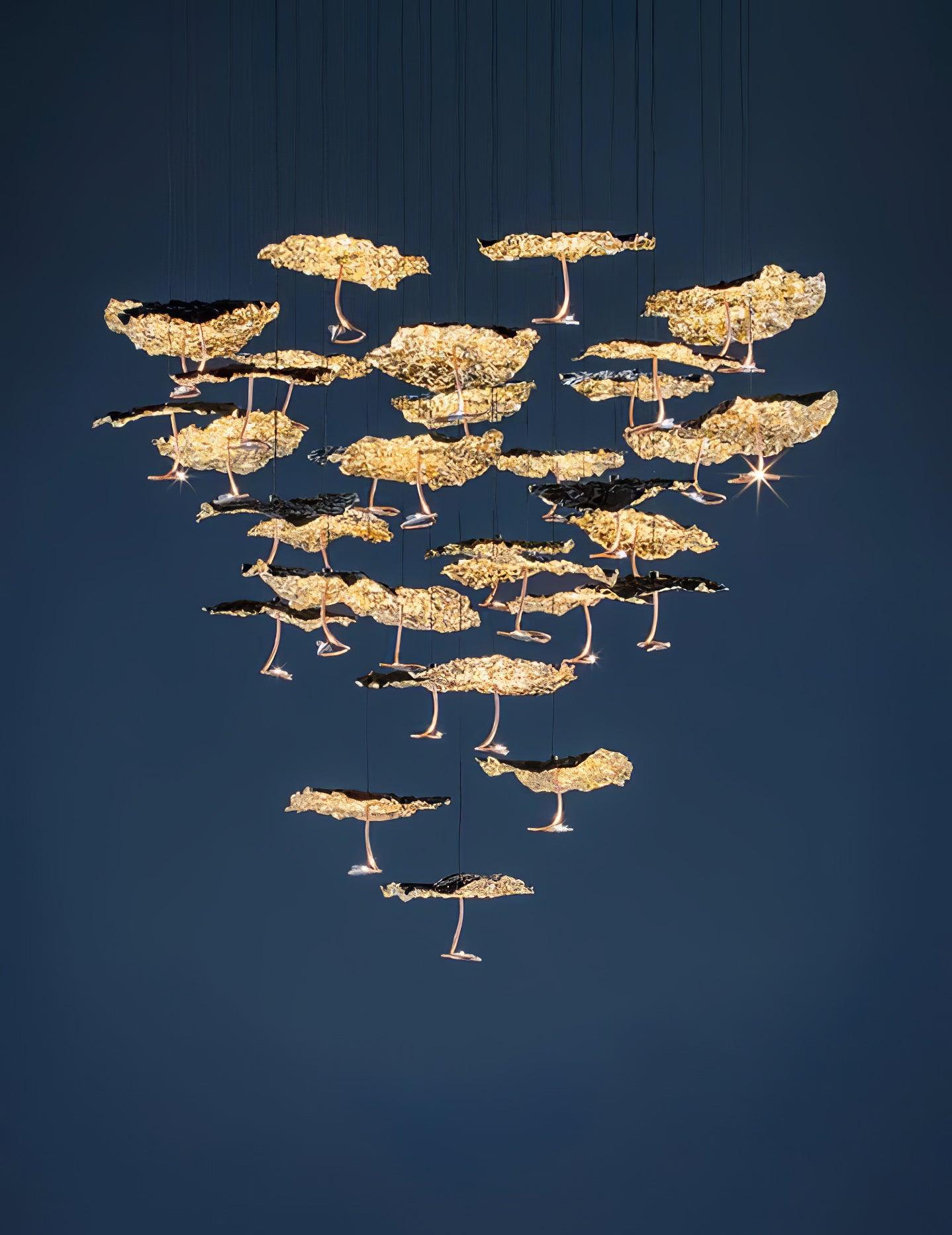 Aureate Cloud Brass Cluster Chandelier - Letslighting