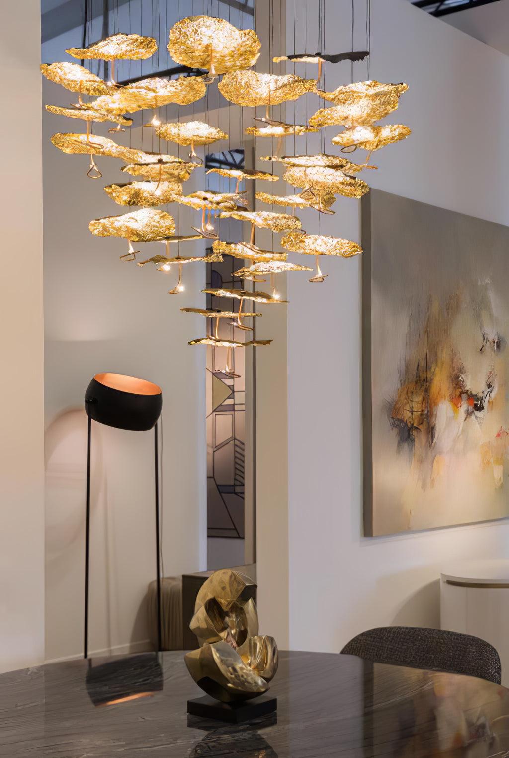 Aureate Cloud Brass Cluster Chandelier - Letslighting