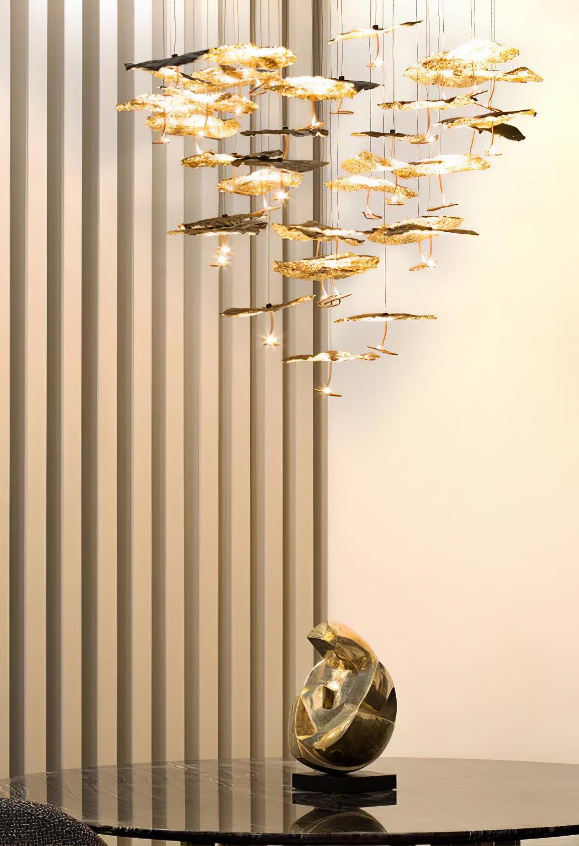 Aureate Cloud Brass Cluster Chandelier - Letslighting