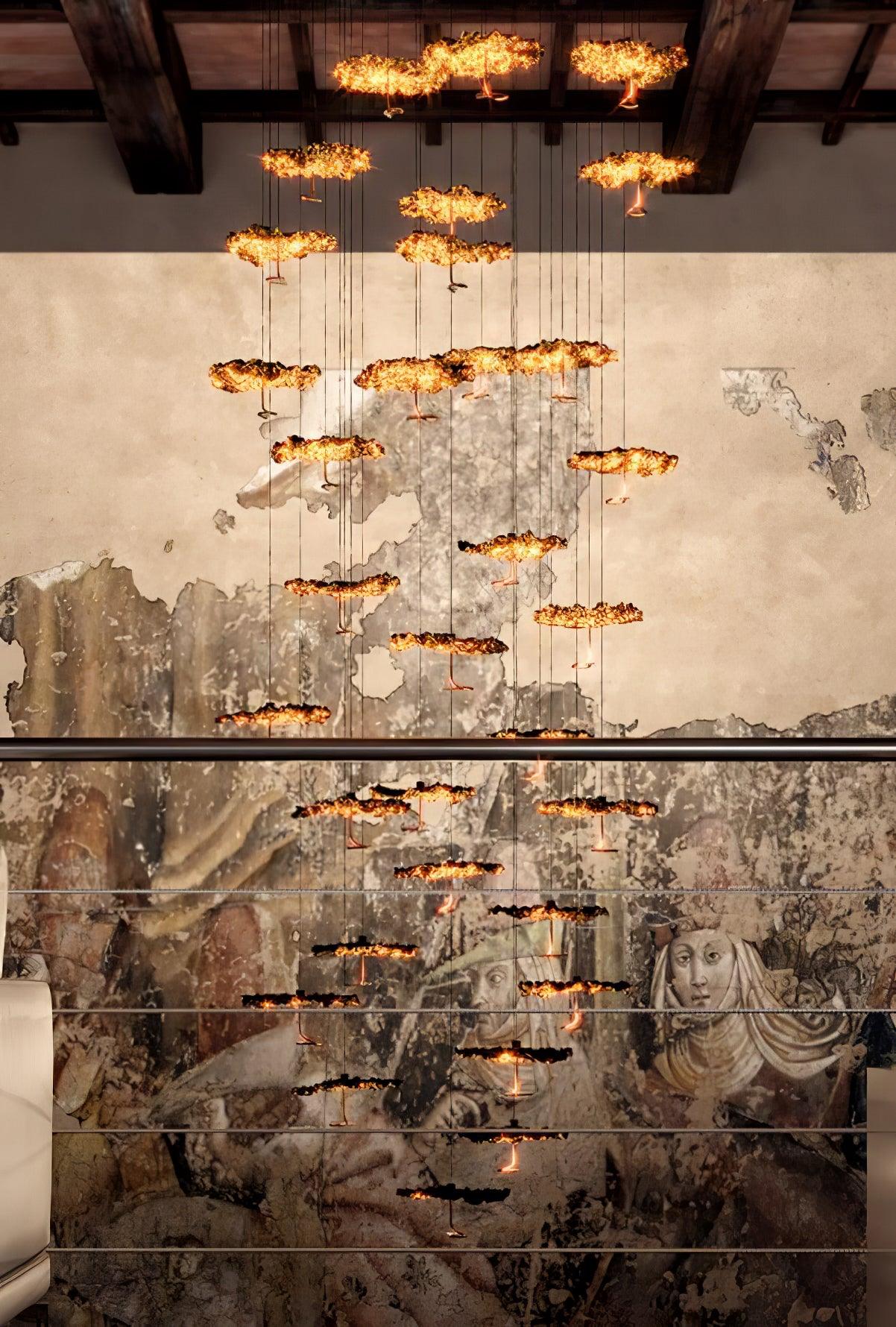 Aureate Cloud Brass Cluster Chandelier - Letslighting