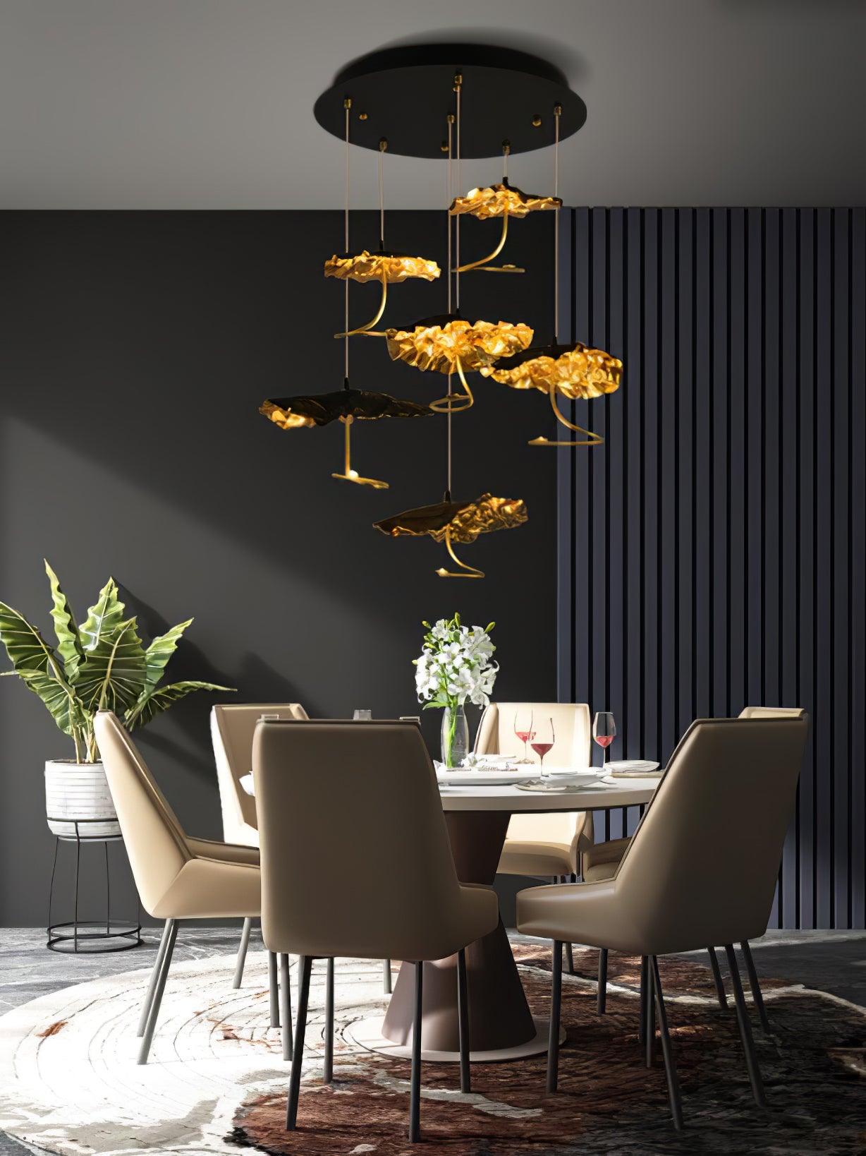 Aureate Cloud Brass Cluster Chandelier - Letslighting