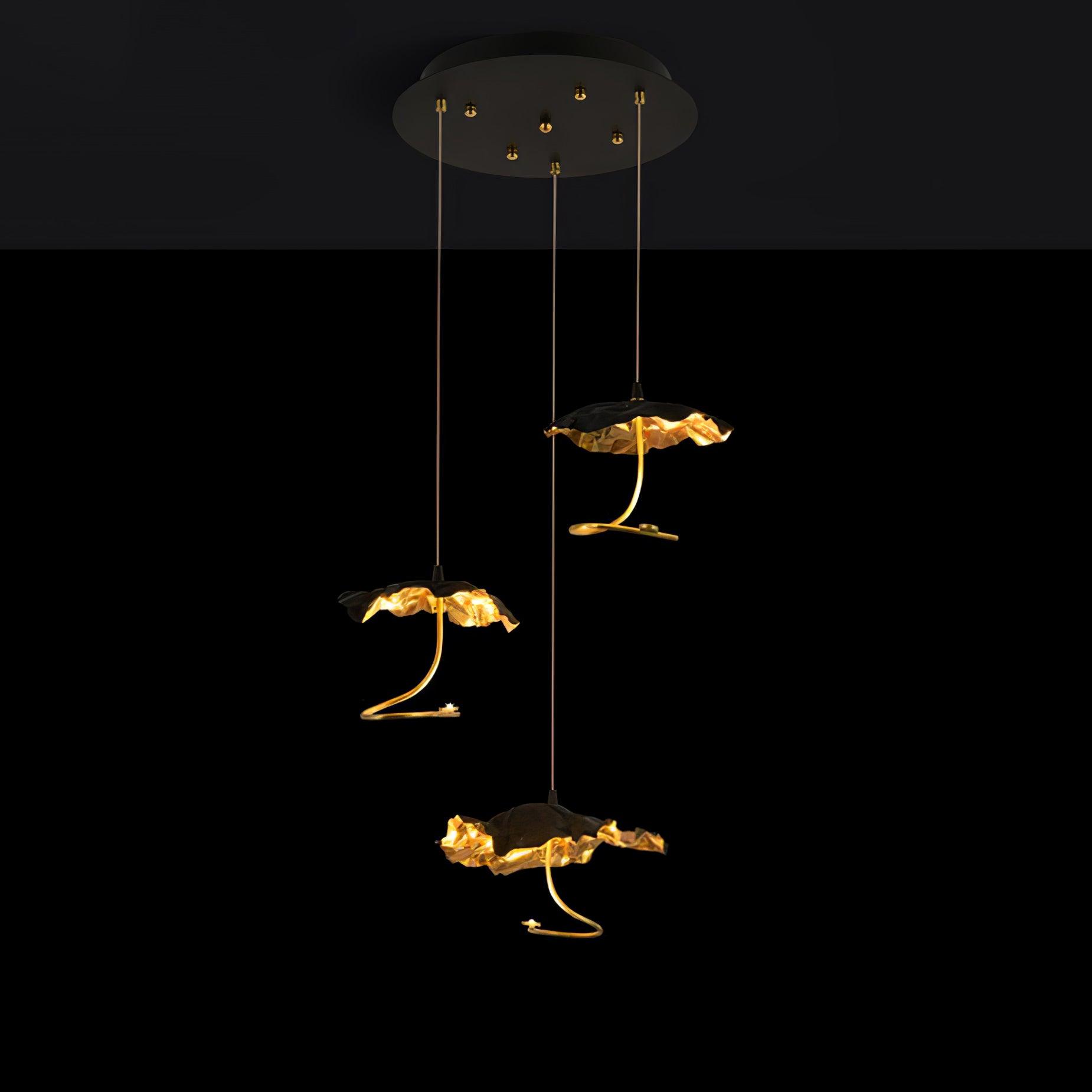Aureate Cloud Brass Cluster Chandelier - Letslighting