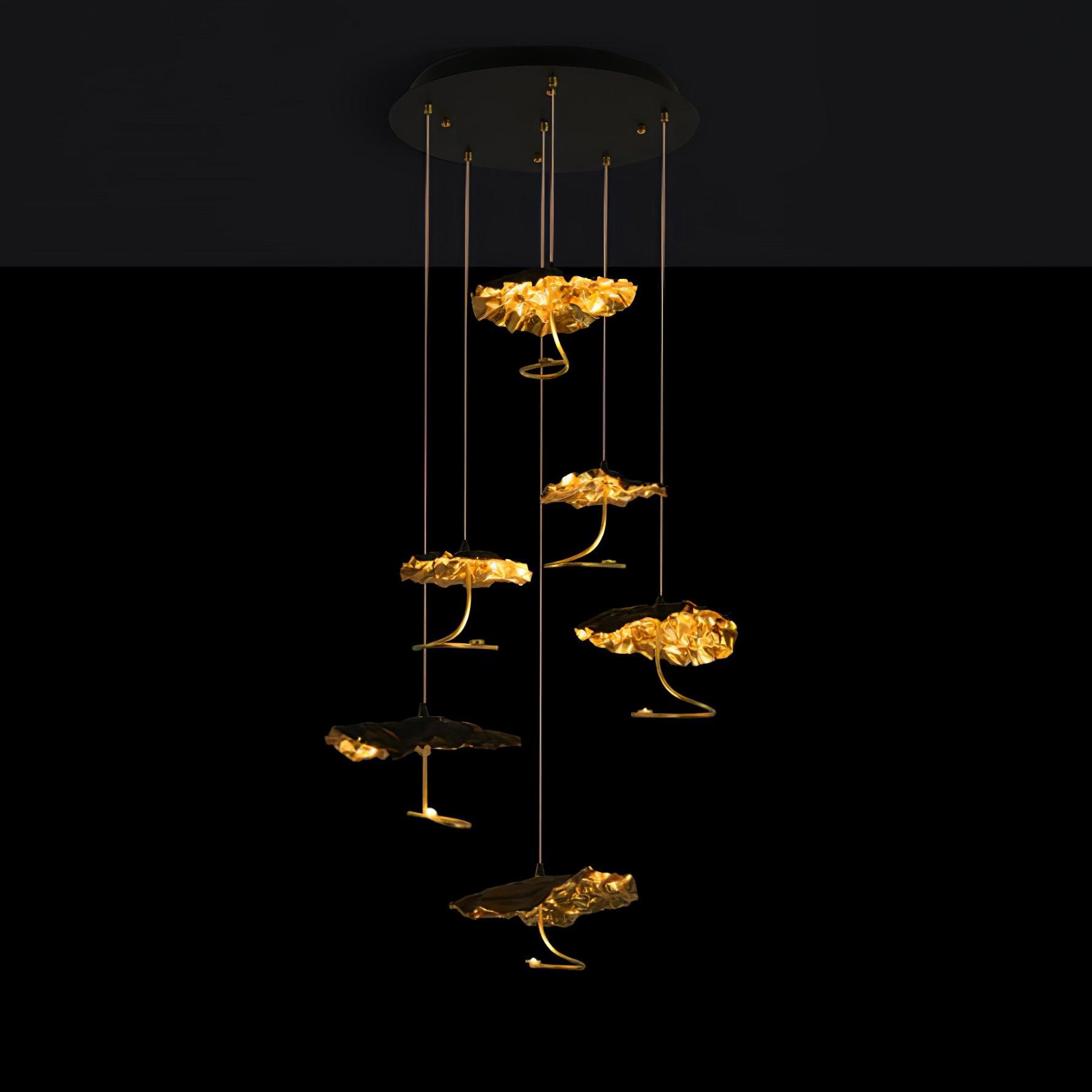 Aureate Cloud Brass Cluster Chandelier - Letslighting