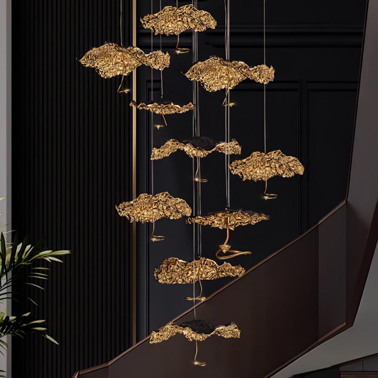 Aureate Cloud Brass Cluster Chandelier - Letslighting