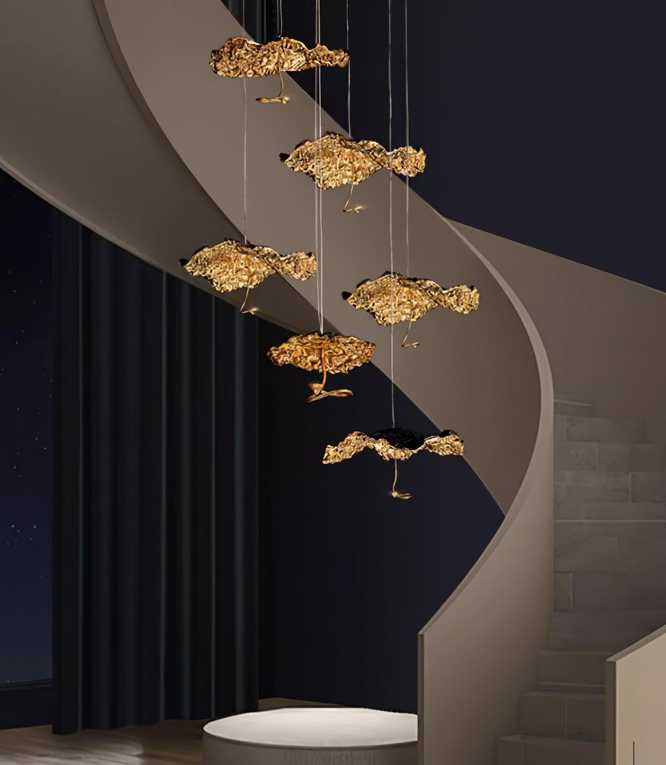 Aureate Cloud Brass Cluster Chandelier - Letslighting