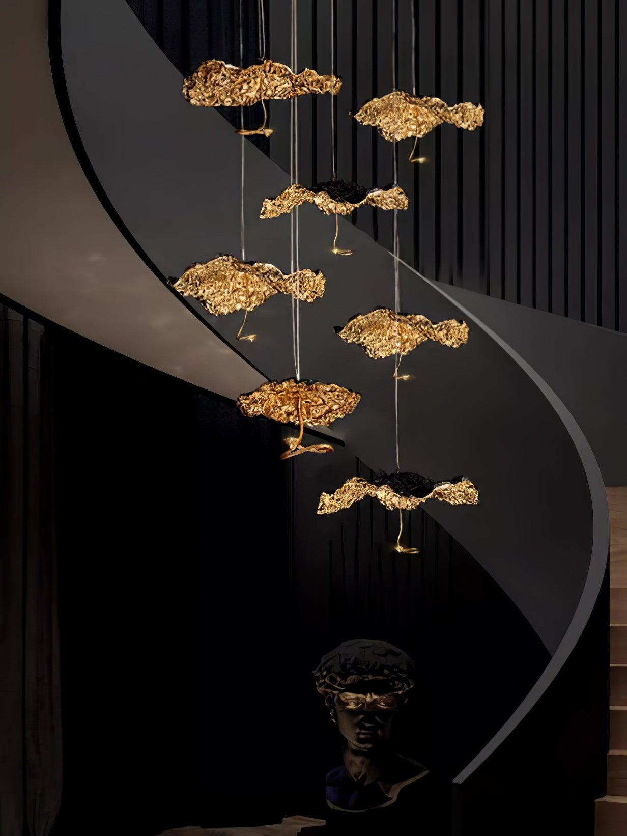 Aureate Cloud Brass Cluster Chandelier - Letslighting