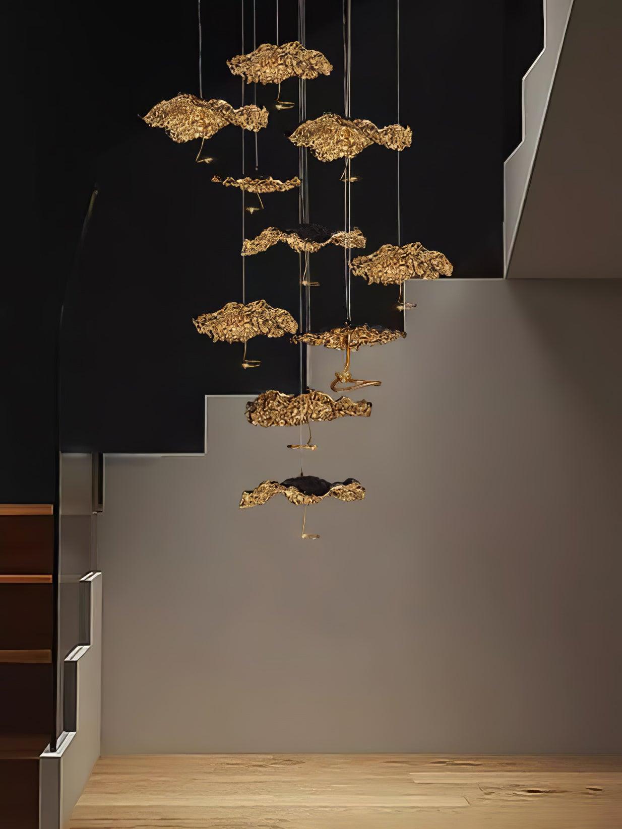 Aureate Cloud Brass Cluster Chandelier - Letslighting