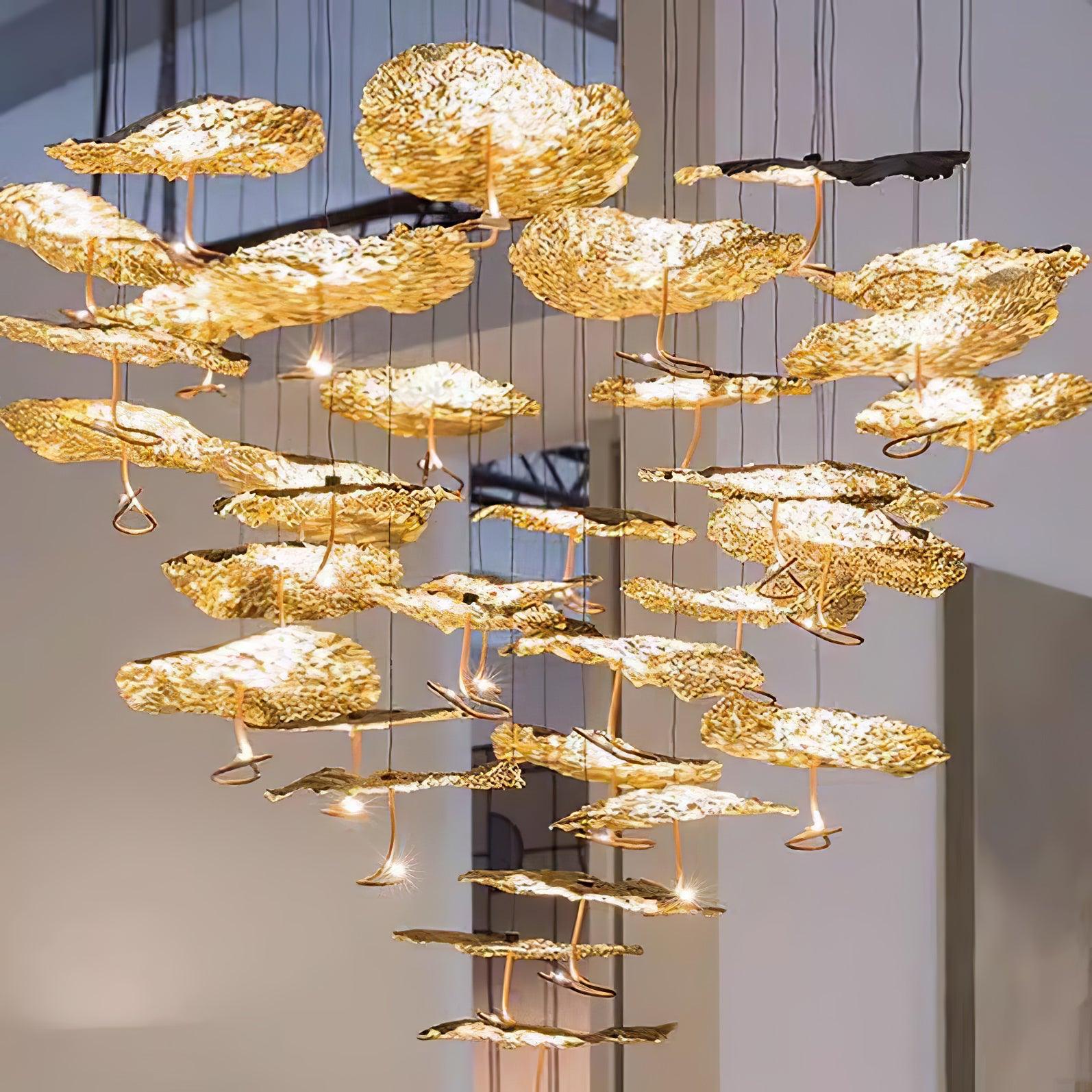 Aureate Cloud Brass Cluster Chandelier - Letslighting