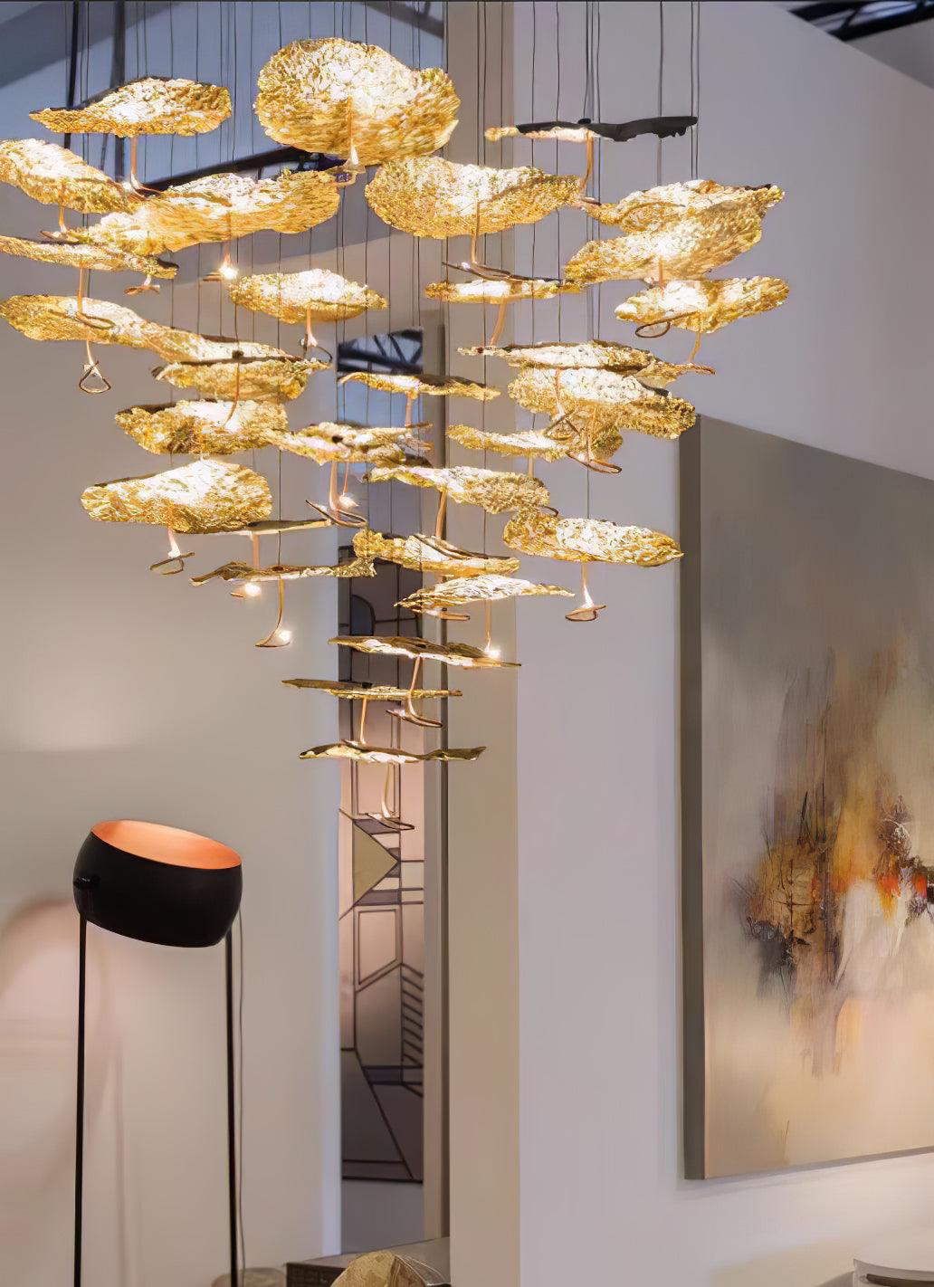 Aureate Cloud Brass Cluster Chandelier - Letslighting
