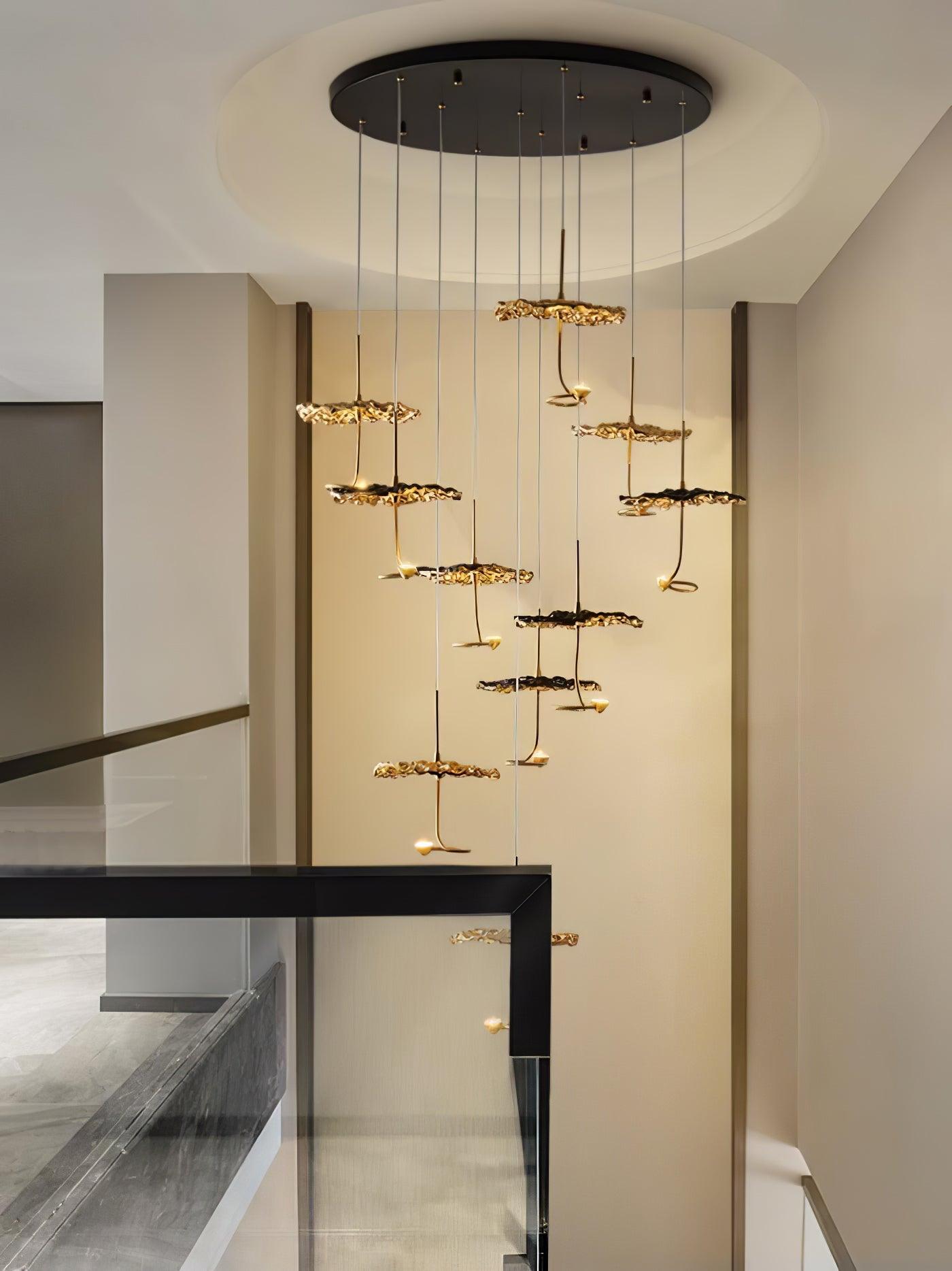 Aureate Cloud Brass Cluster Chandelier - Letslighting