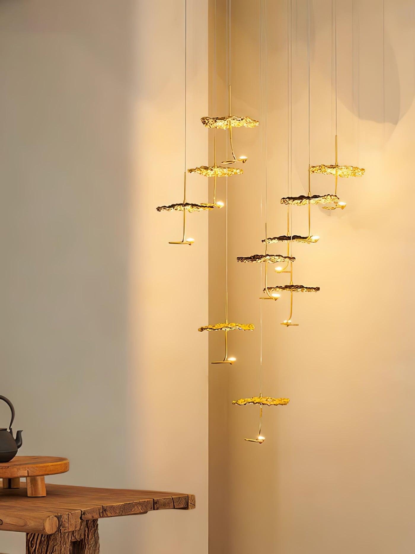 Aureate Cloud Brass Cluster Chandelier - Letslighting