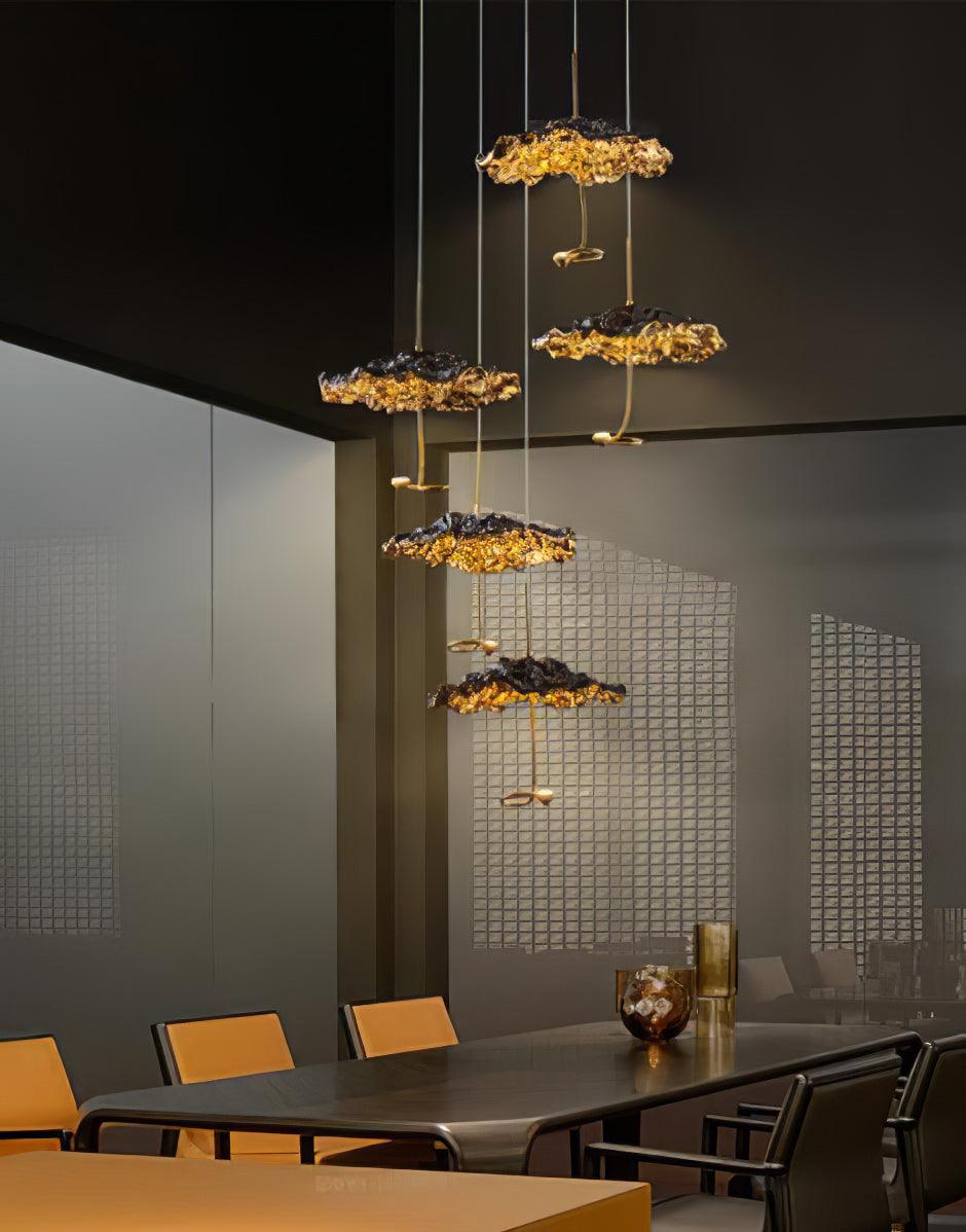 Aureate Cloud Brass Cluster Chandelier - Letslighting