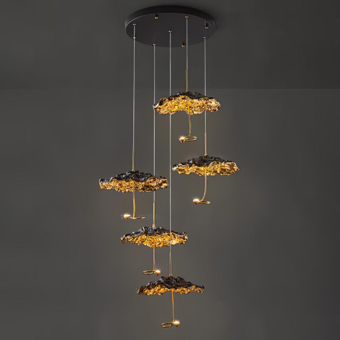 Aureate Cloud Brass Cluster Chandelier - Letslighting