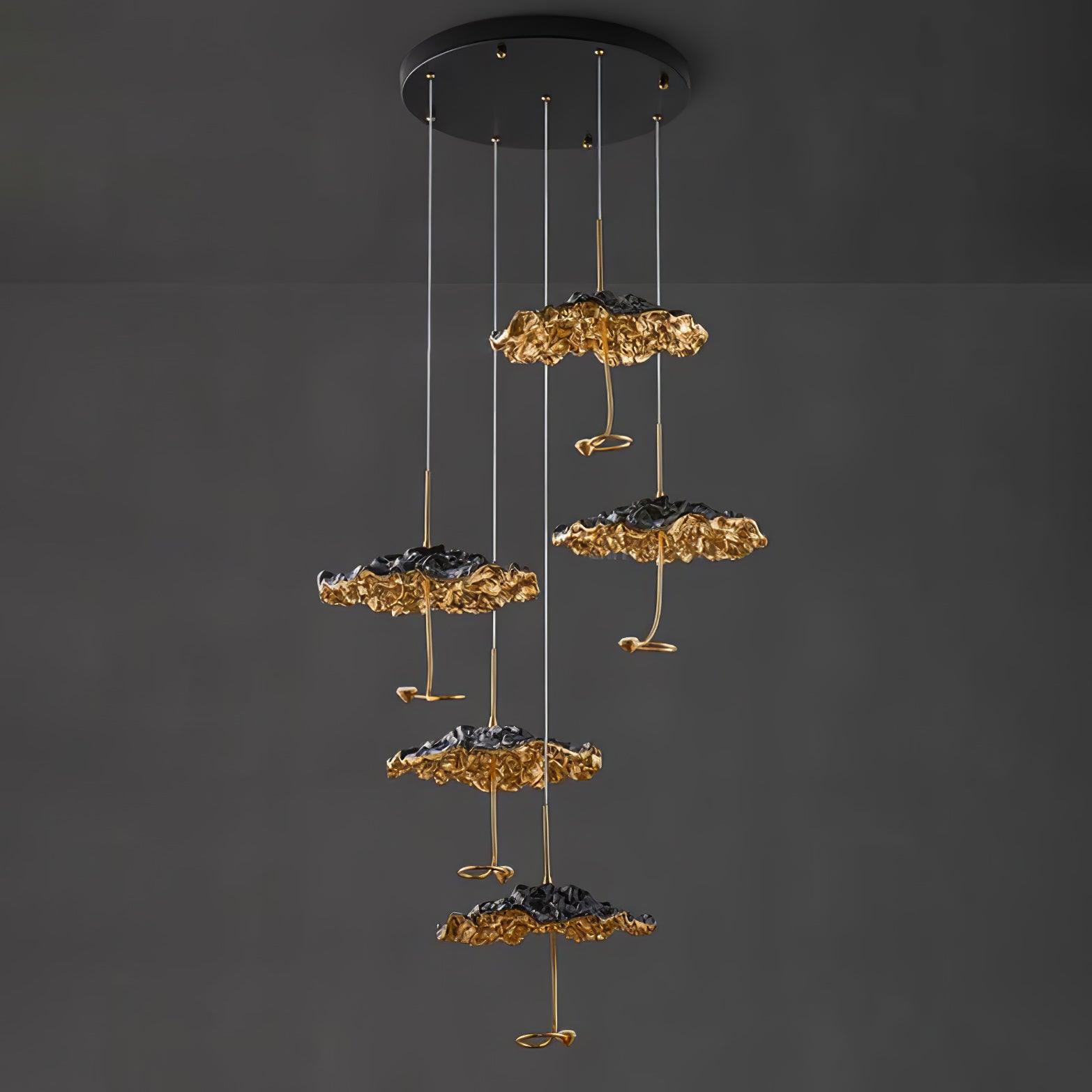 Aureate Cloud Brass Cluster Chandelier - Letslighting