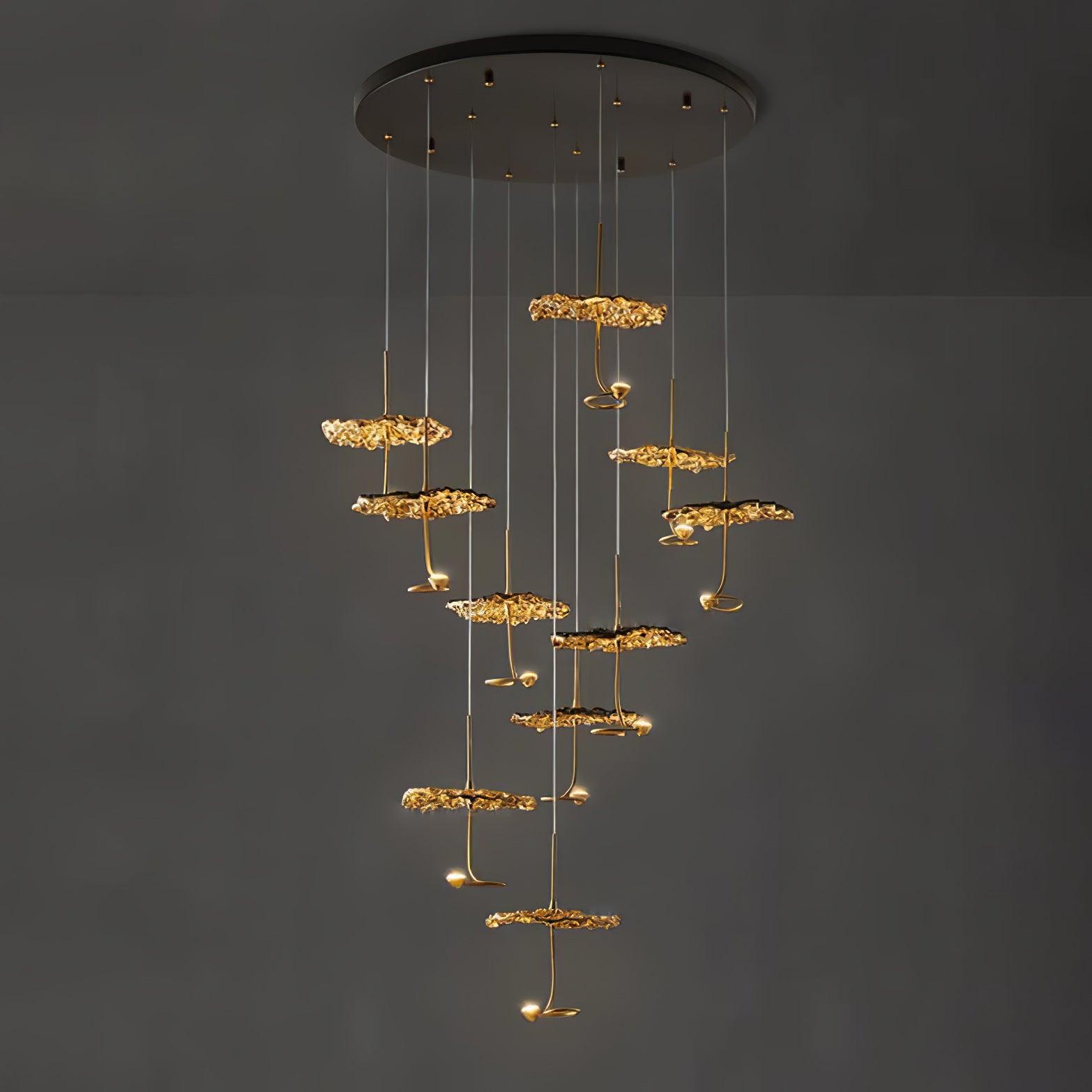 Aureate Cloud Brass Cluster Chandelier - Letslighting