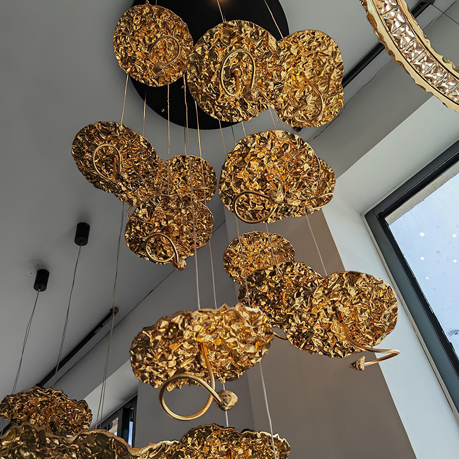 Aureate Cloud Brass Cluster Chandelier - Letslighting
