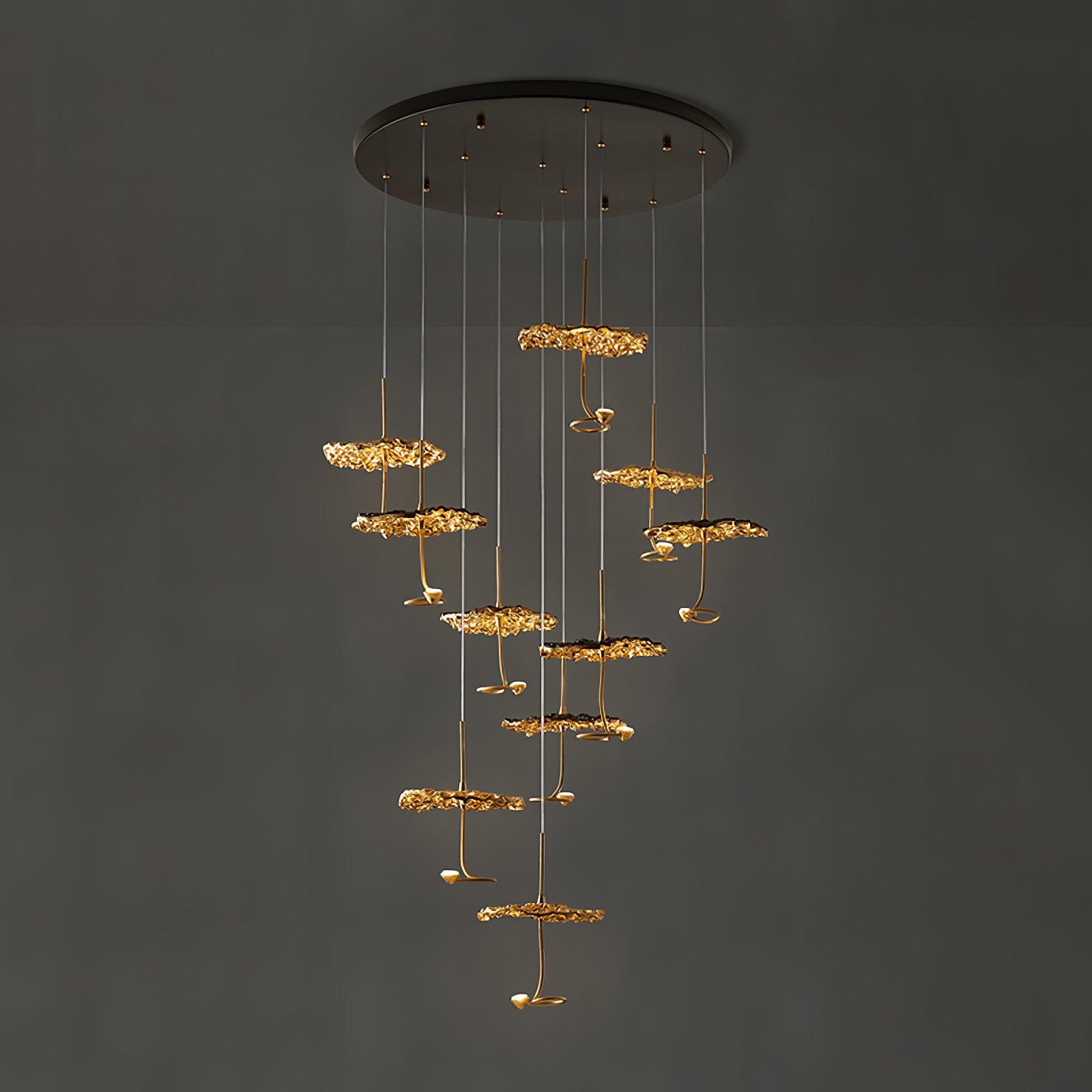 Aureate Cloud Brass Cluster Chandelier - Letslighting