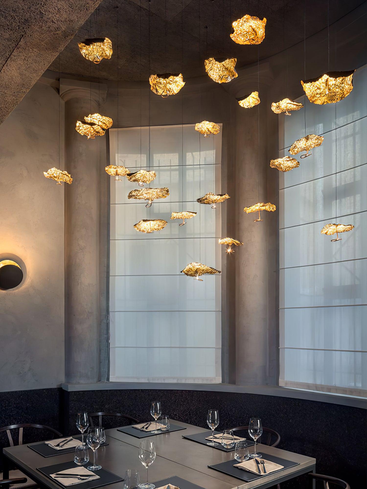 Aureate Cloud Brass Cluster Chandelier - Letslighting