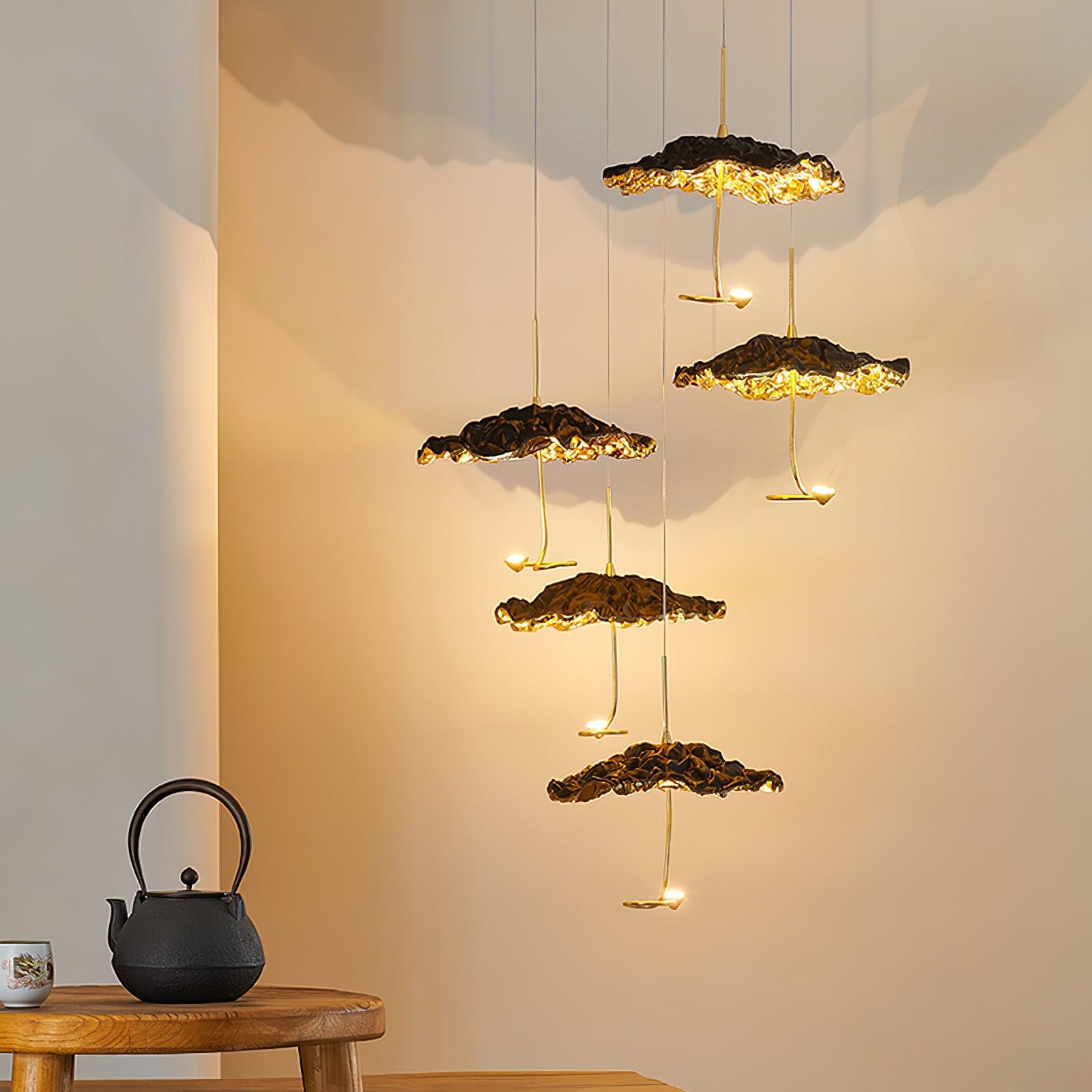 Aureate Cloud Brass Cluster Chandelier - Letslighting