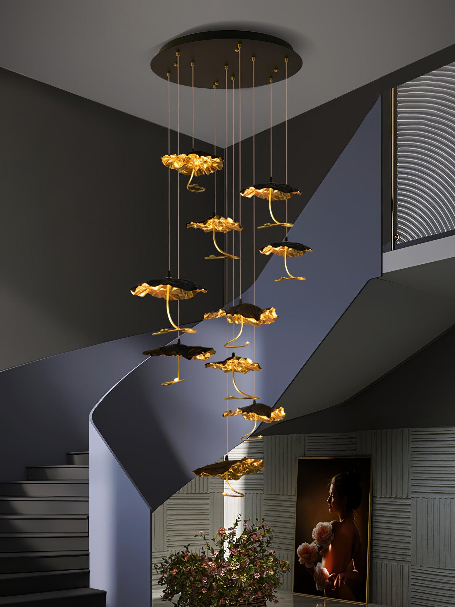 Aureate Cloud Brass Cluster Chandelier - Letslighting