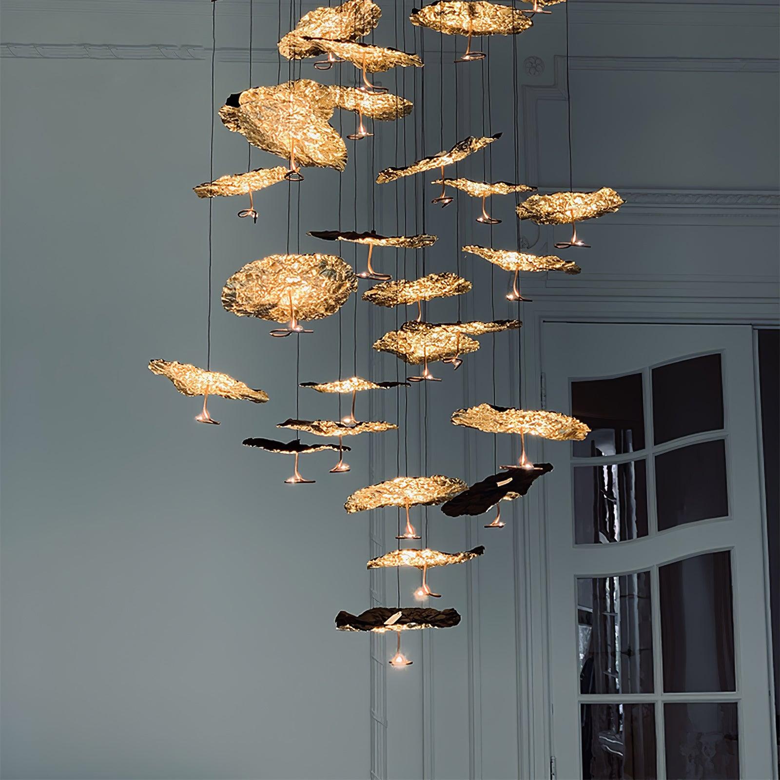 Aureate Cloud Brass Cluster Chandelier - Letslighting