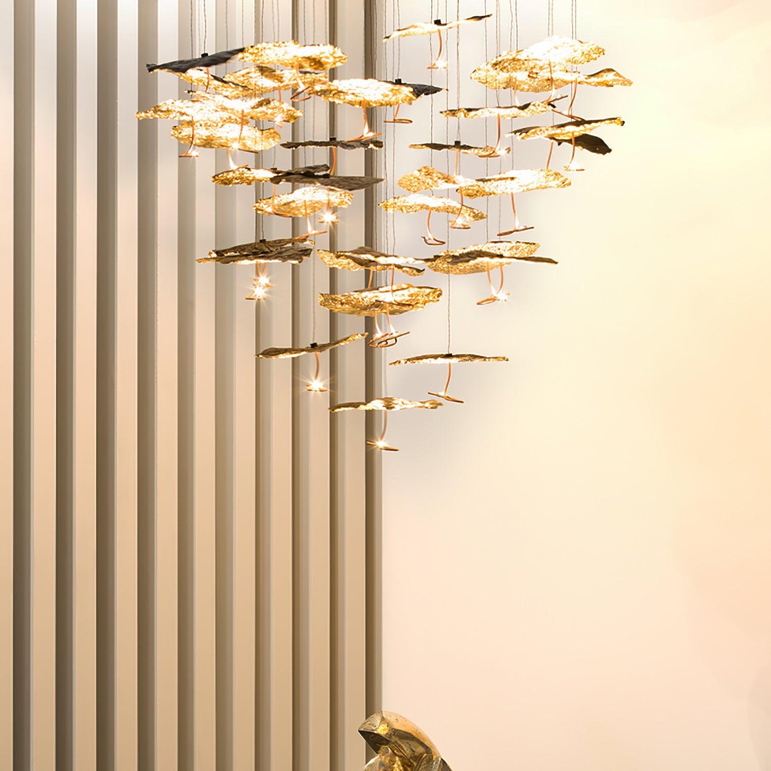 Aureate Cloud Brass Cluster Chandelier - Letslighting