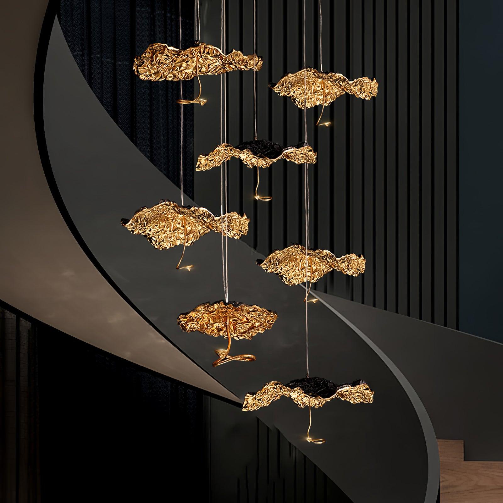 Aureate Cloud Brass Cluster Chandelier - Letslighting