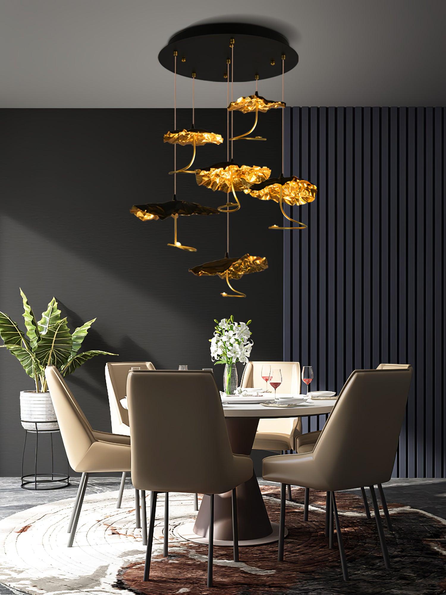 Aureate Cloud Brass Cluster Chandelier - Letslighting