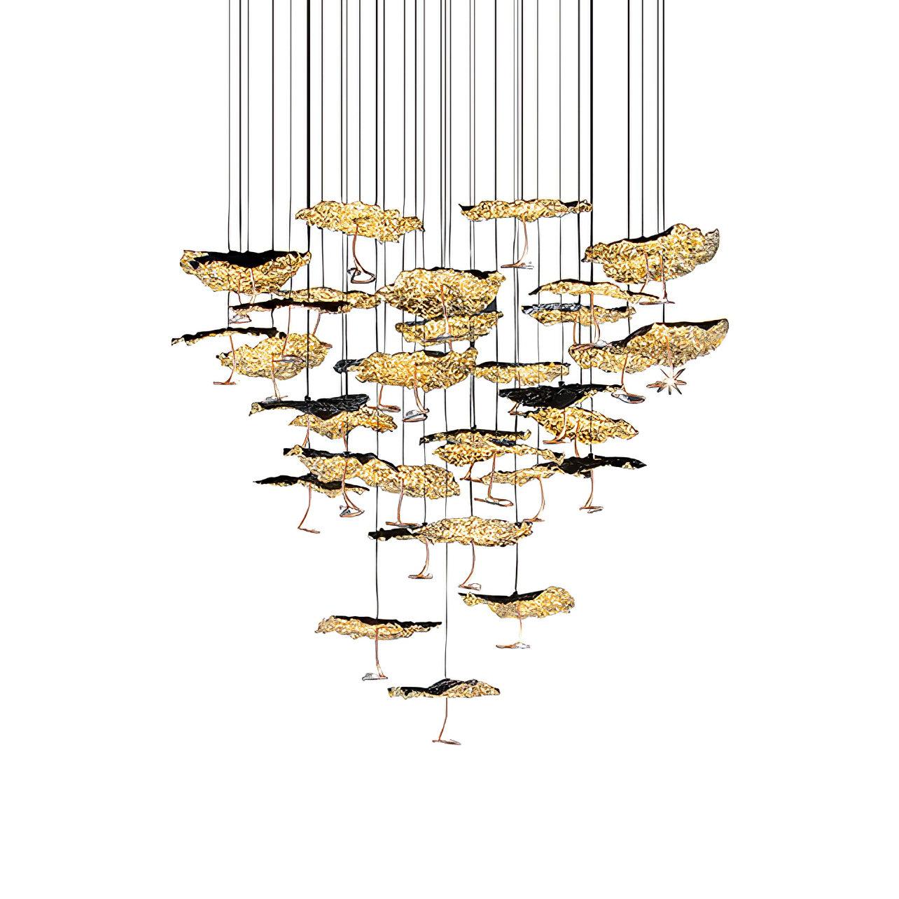 Aureate Cloud Brass Cluster Chandelier - Letslighting