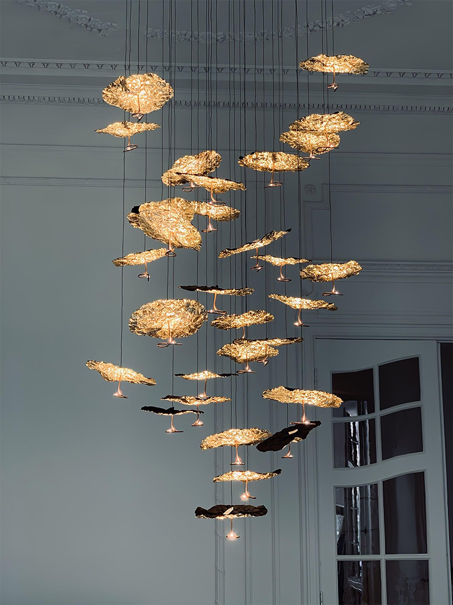 Aureate Cloud Brass Cluster Chandelier - Letslighting