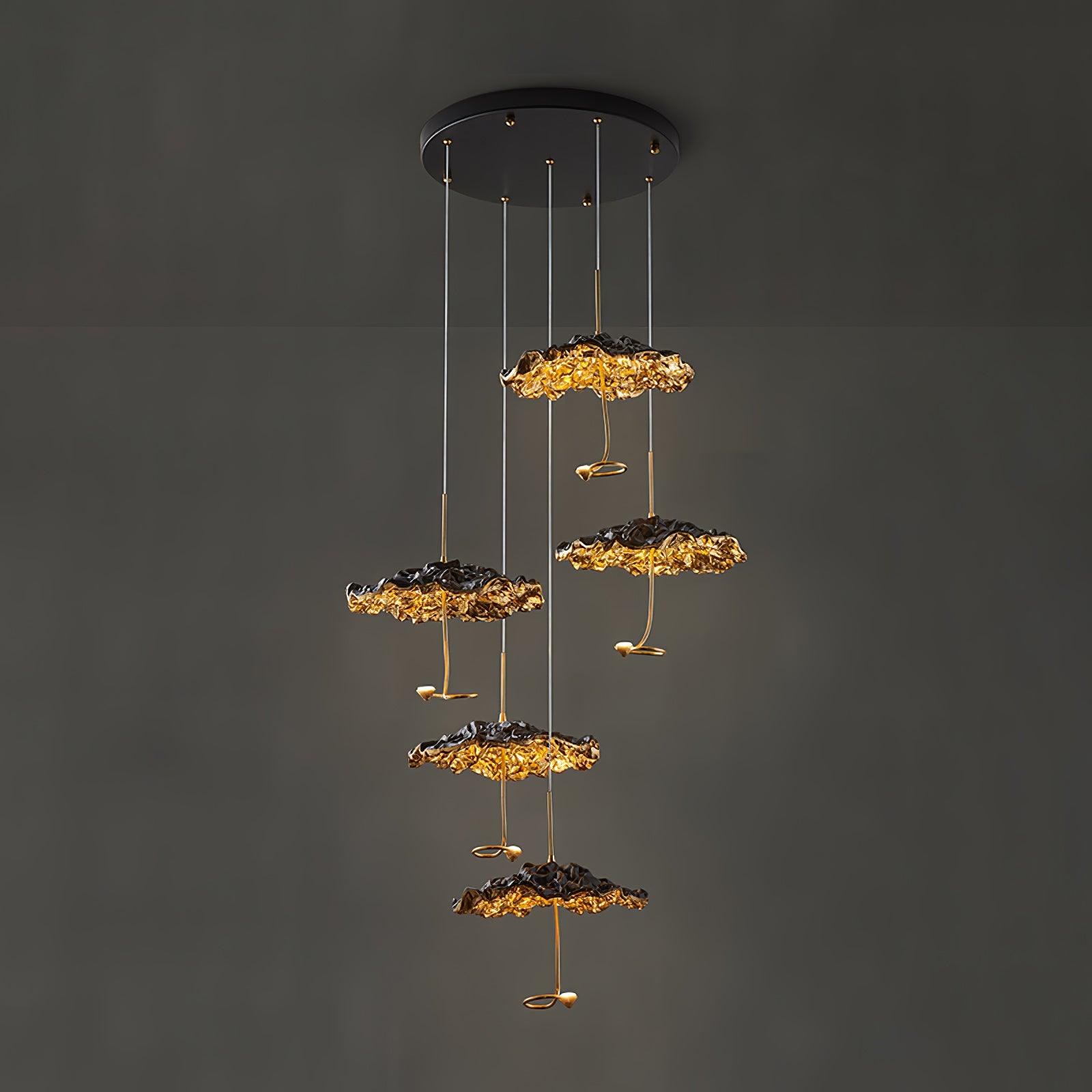 Aureate Cloud Brass Cluster Chandelier - Letslighting