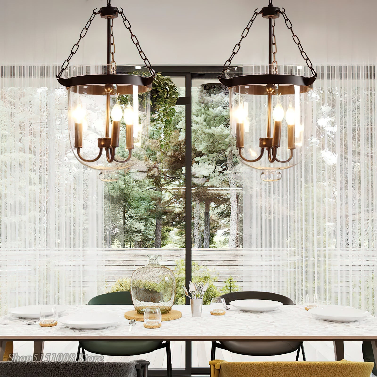Avshaora Vintage Industrial Glass Pendant Light - Letslighting