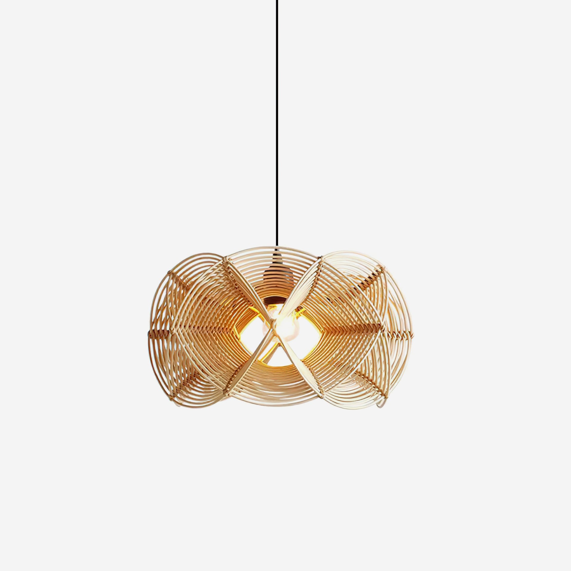 Golven Pendant Lamp Woven Rattan Organic Artistic - Letslighting