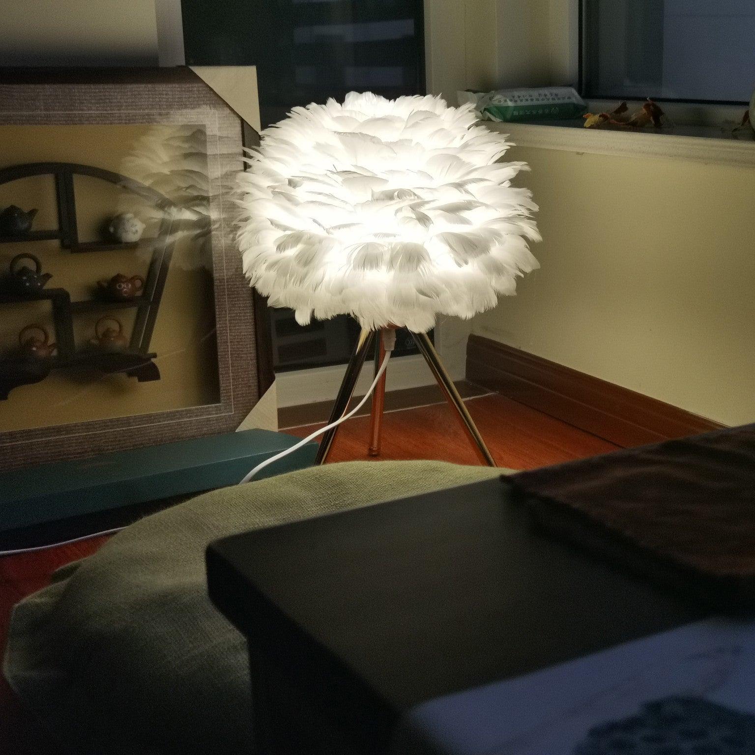 Nilo Feather Feminine Table Lamp - Letslighting