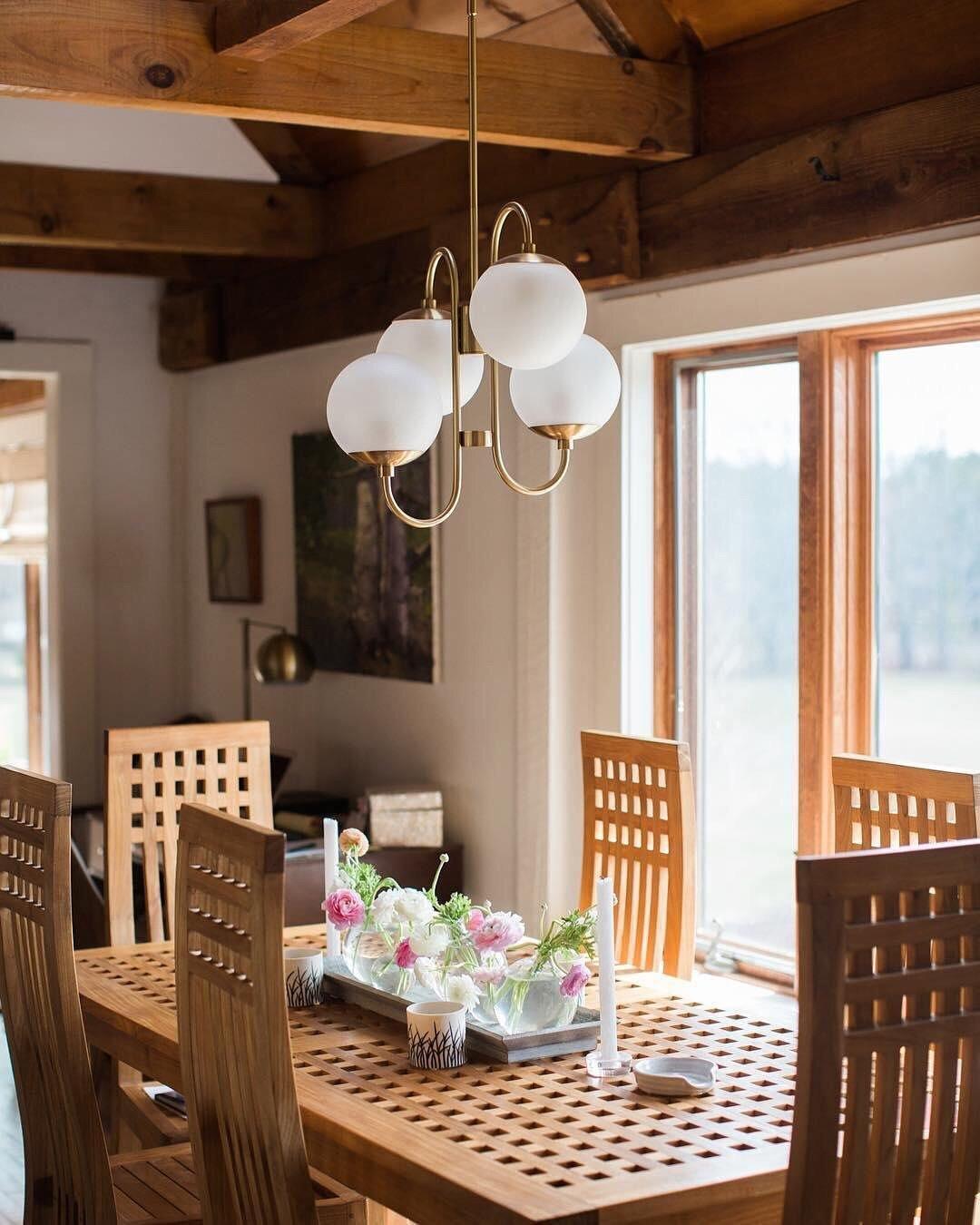 Lustra Chandelier Brass Globe Cluster Curved Arm - Letslighting